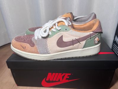 Zion Williamson × Nike Air Jordan 1 Low OG "Flax and Oil Green"
