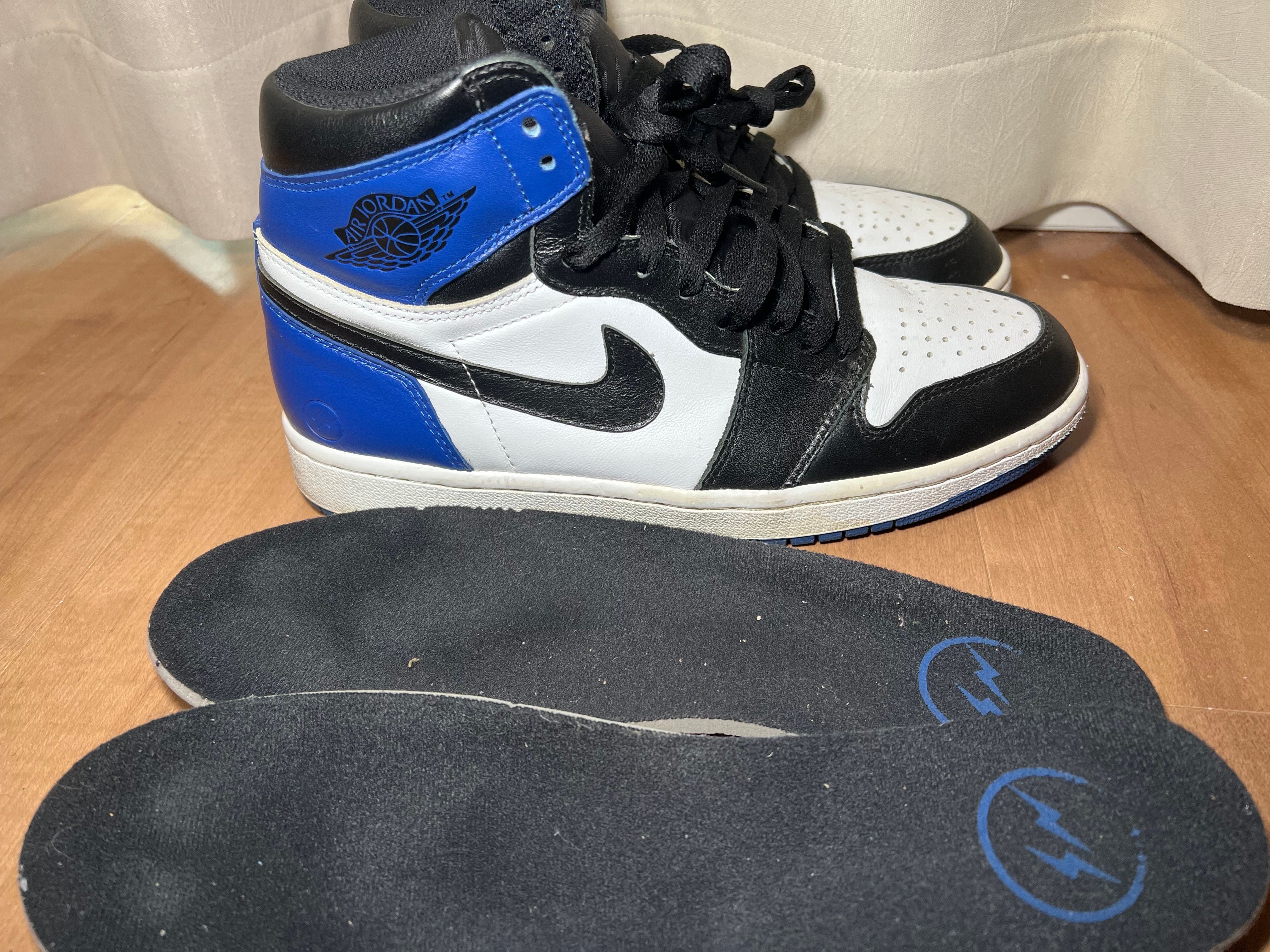 fragment design × Nike Air Jordan 1 Retro High OG "Black/Sport Royal/White"