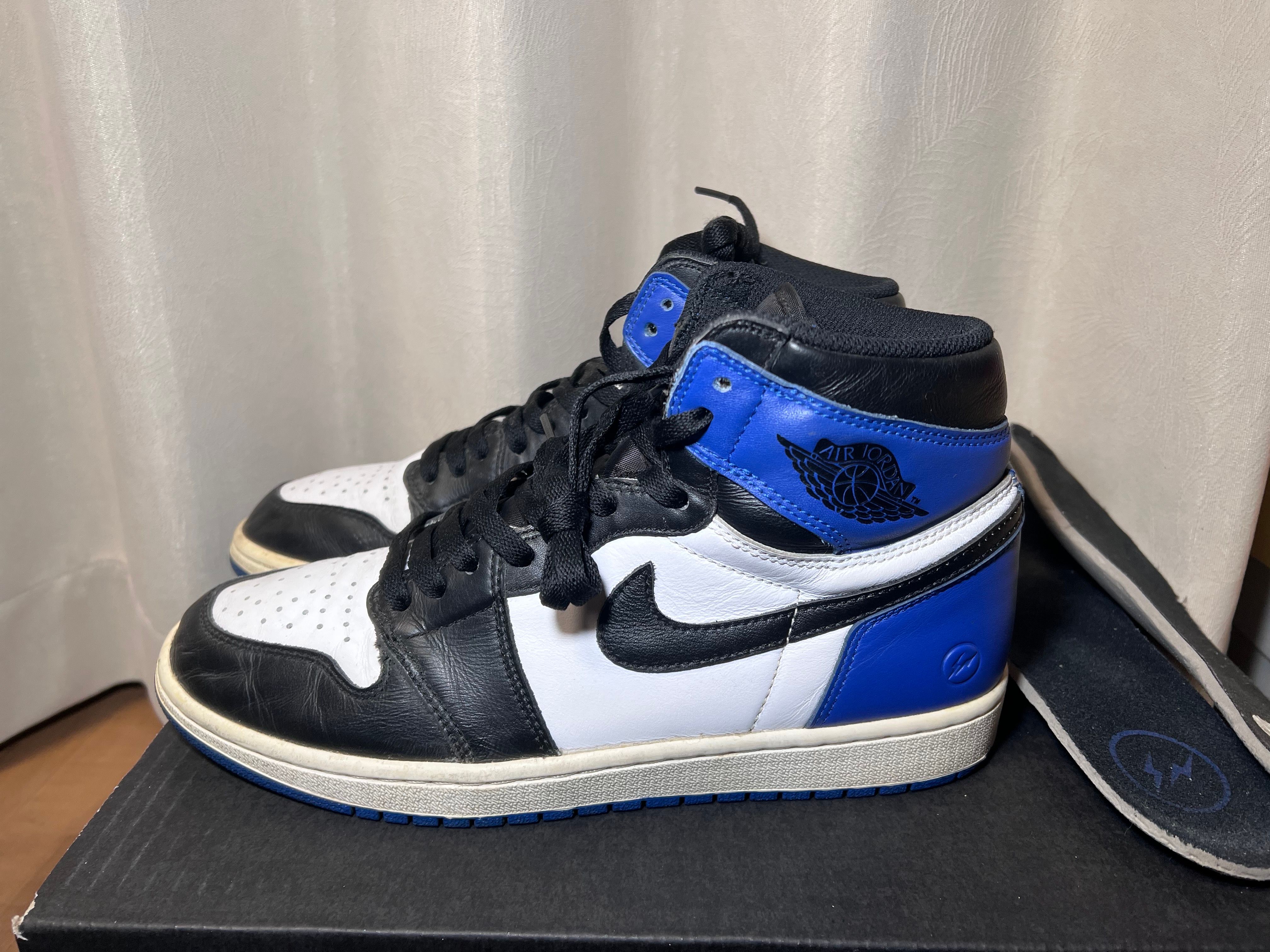 fragment design × Nike Air Jordan 1 Retro High OG "Black/Sport Royal/White"