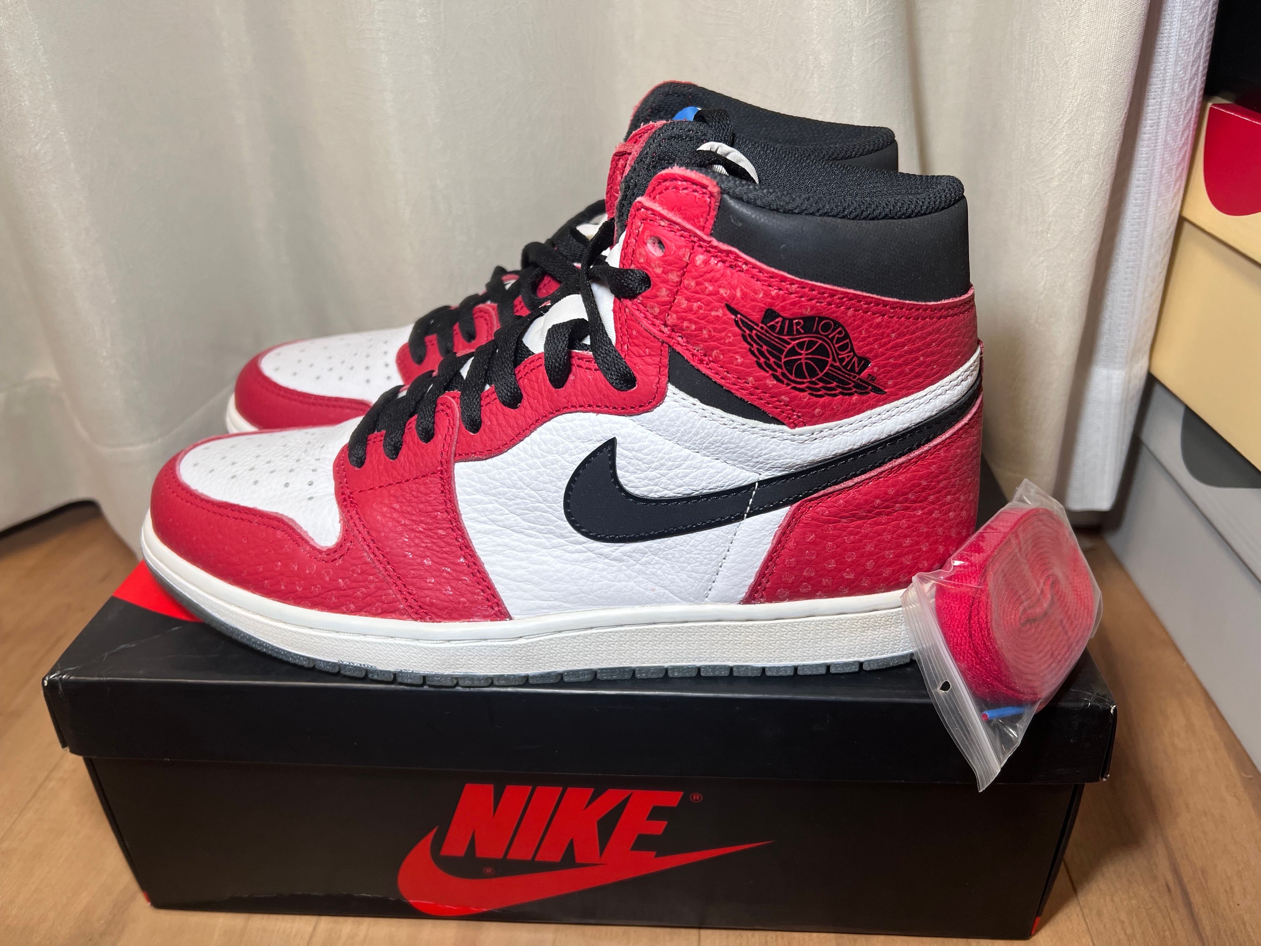 Spiderman × Nike Air Jordan 1 Origin Story "Gym Red/White/Photo Blue/Black"