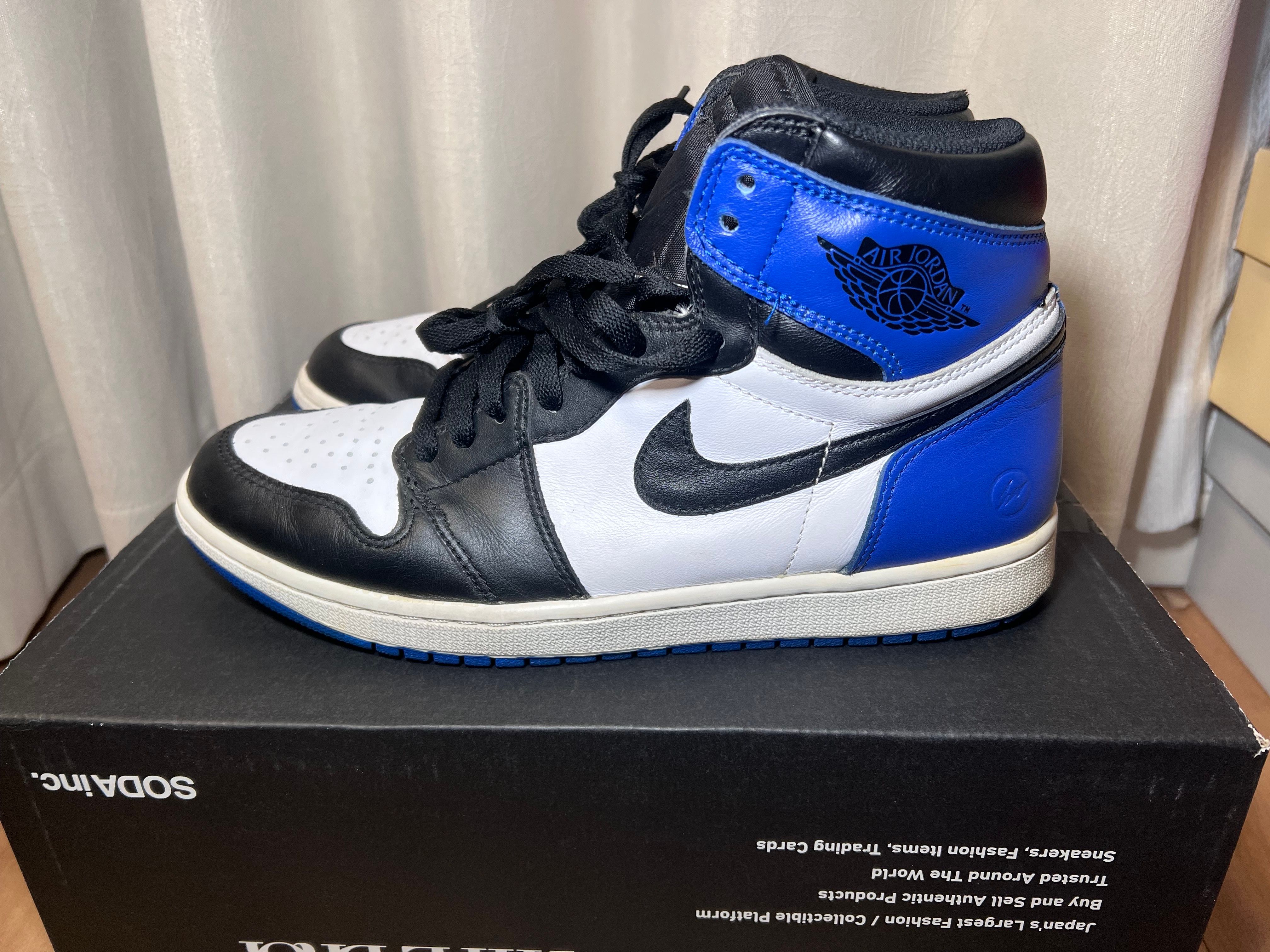 fragment design × Nike Air Jordan 1 Retro High OG "Black/Sport Royal/White"