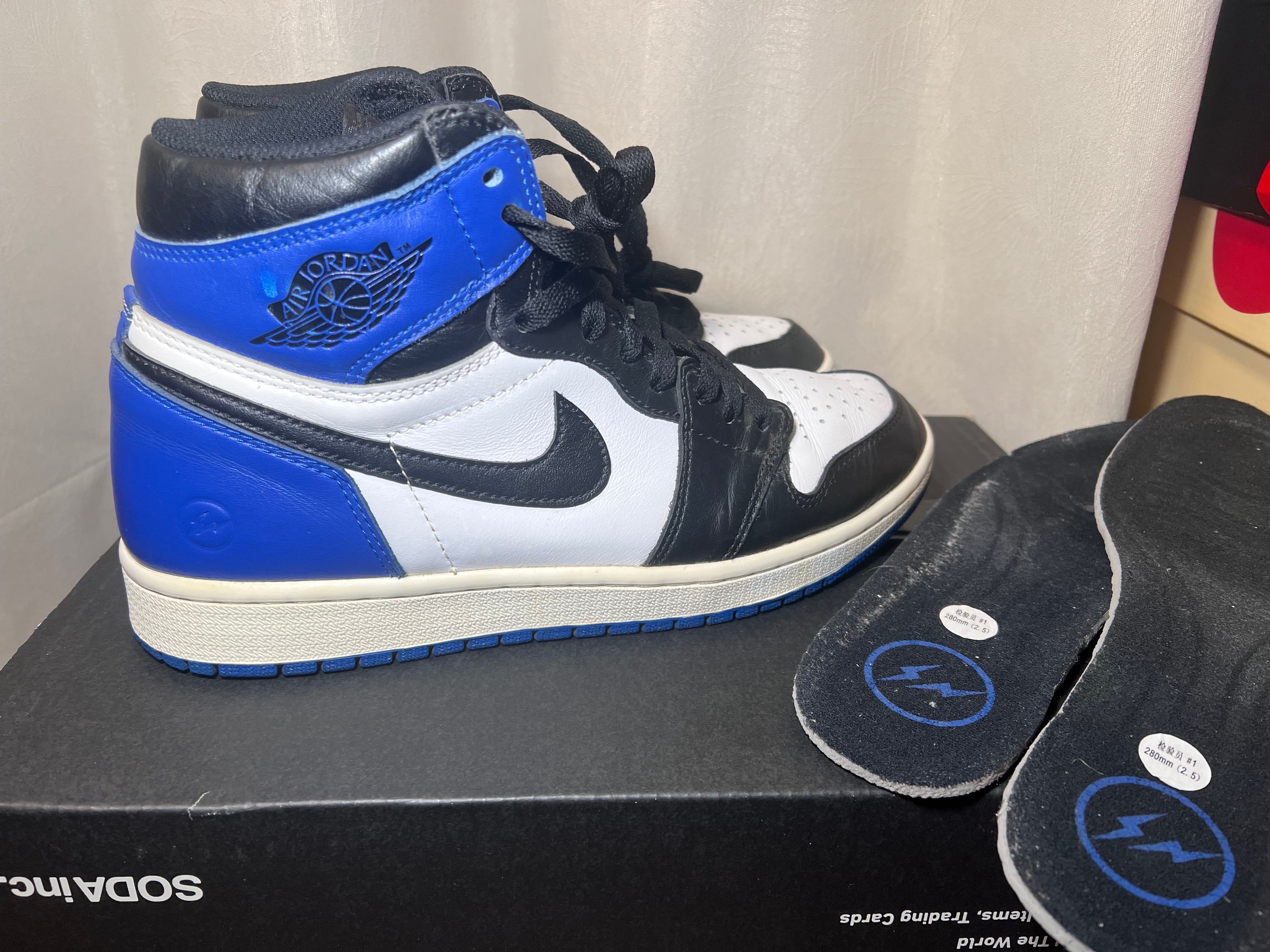 fragment design × Nike Air Jordan 1 Retro High OG "Black/Sport Royal/White"