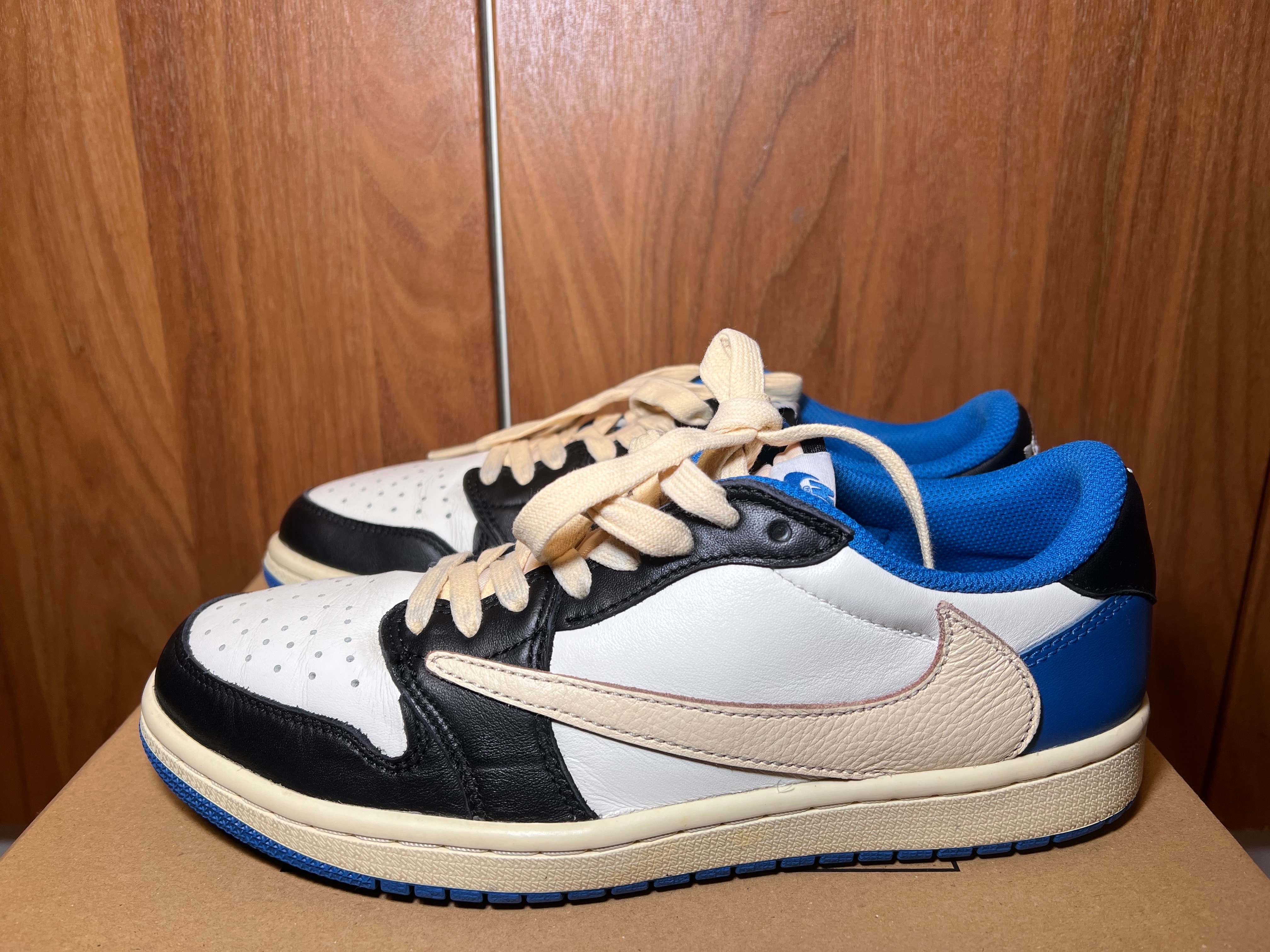 Travis Scott × fragment design × Nike Air Jordan 1 Low OG SP "Military Blue"