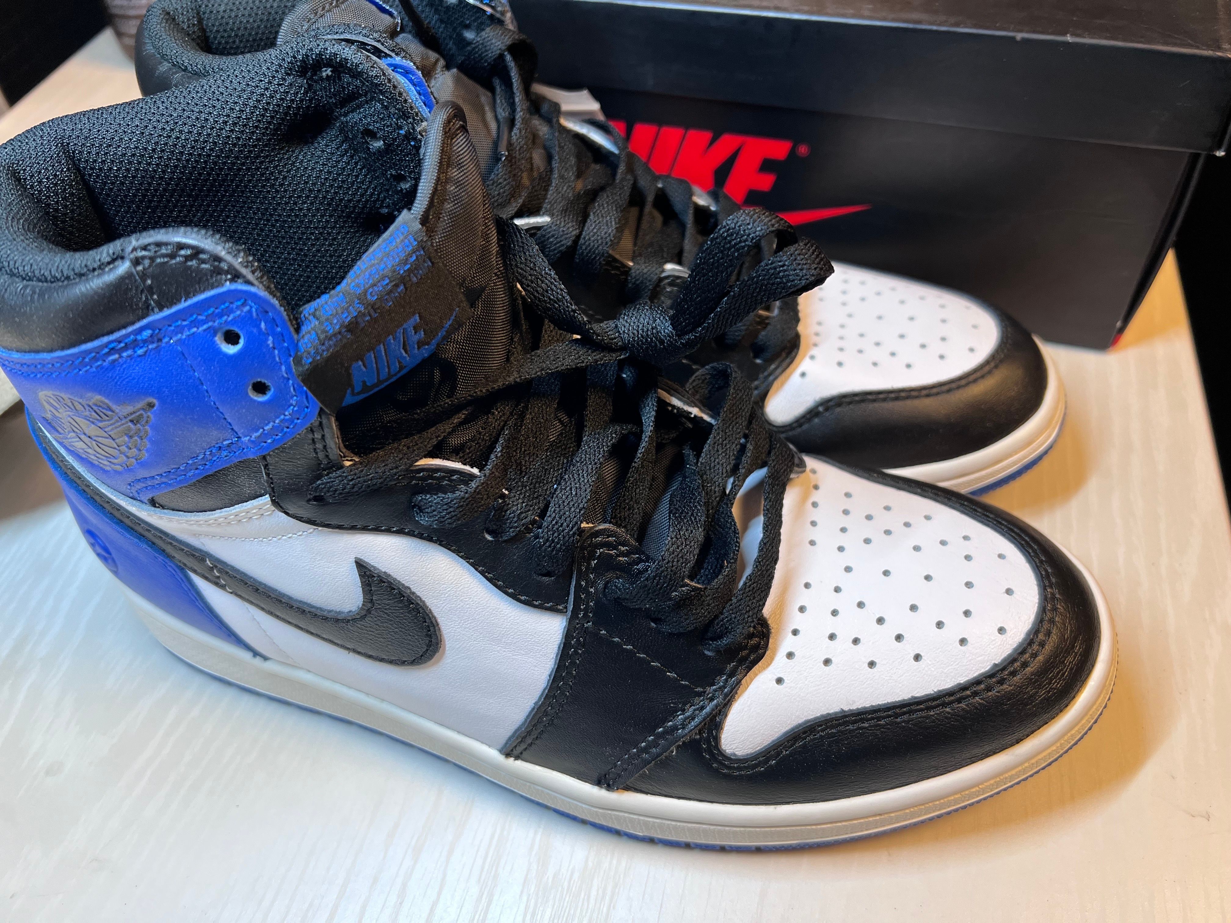 fragment design × Nike Air Jordan 1 Retro High OG "Black/Sport Royal/White"