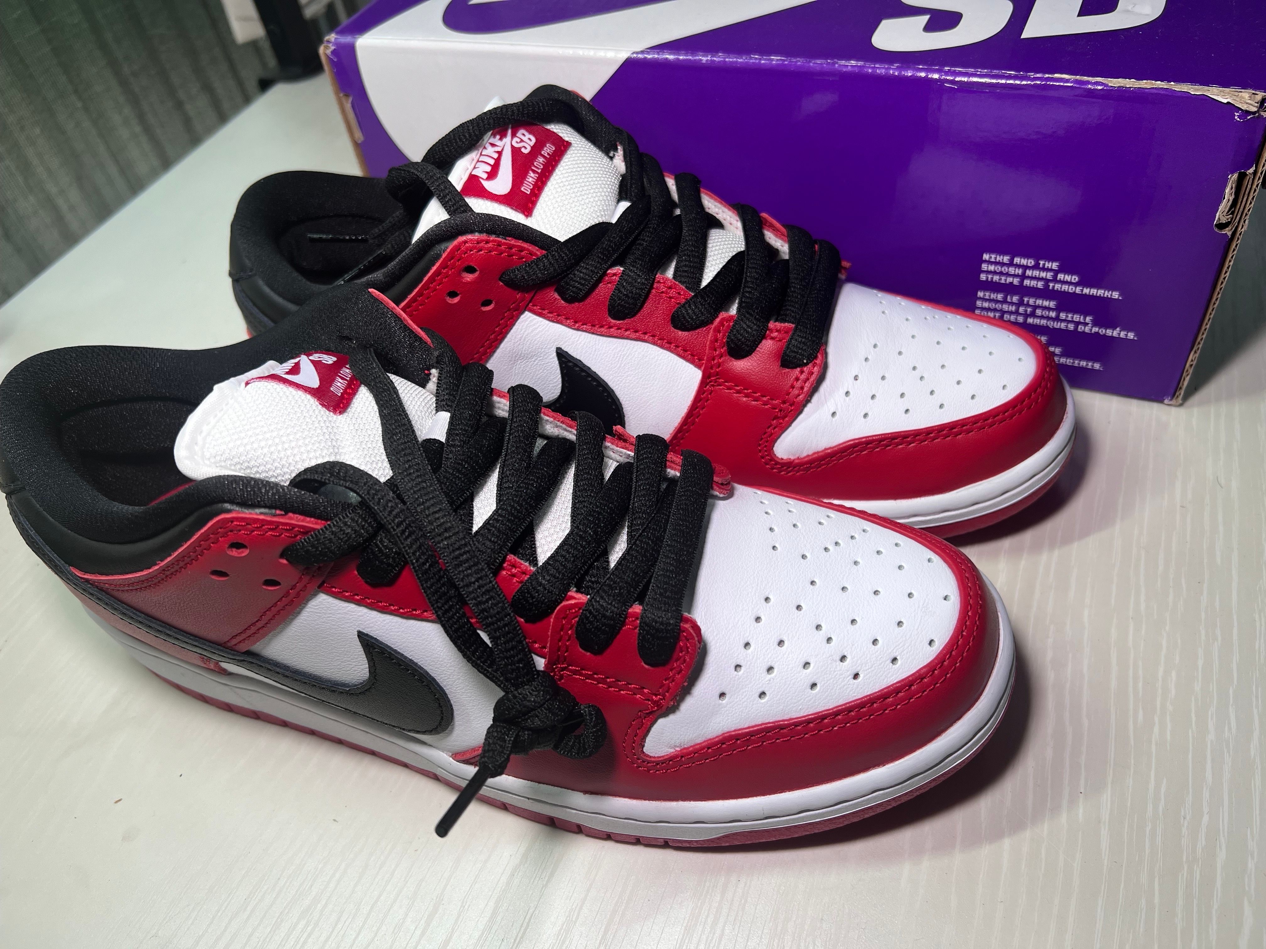 Nike SB Dunk Low Pro "J-Pack Chicago/Varsity Red and White"