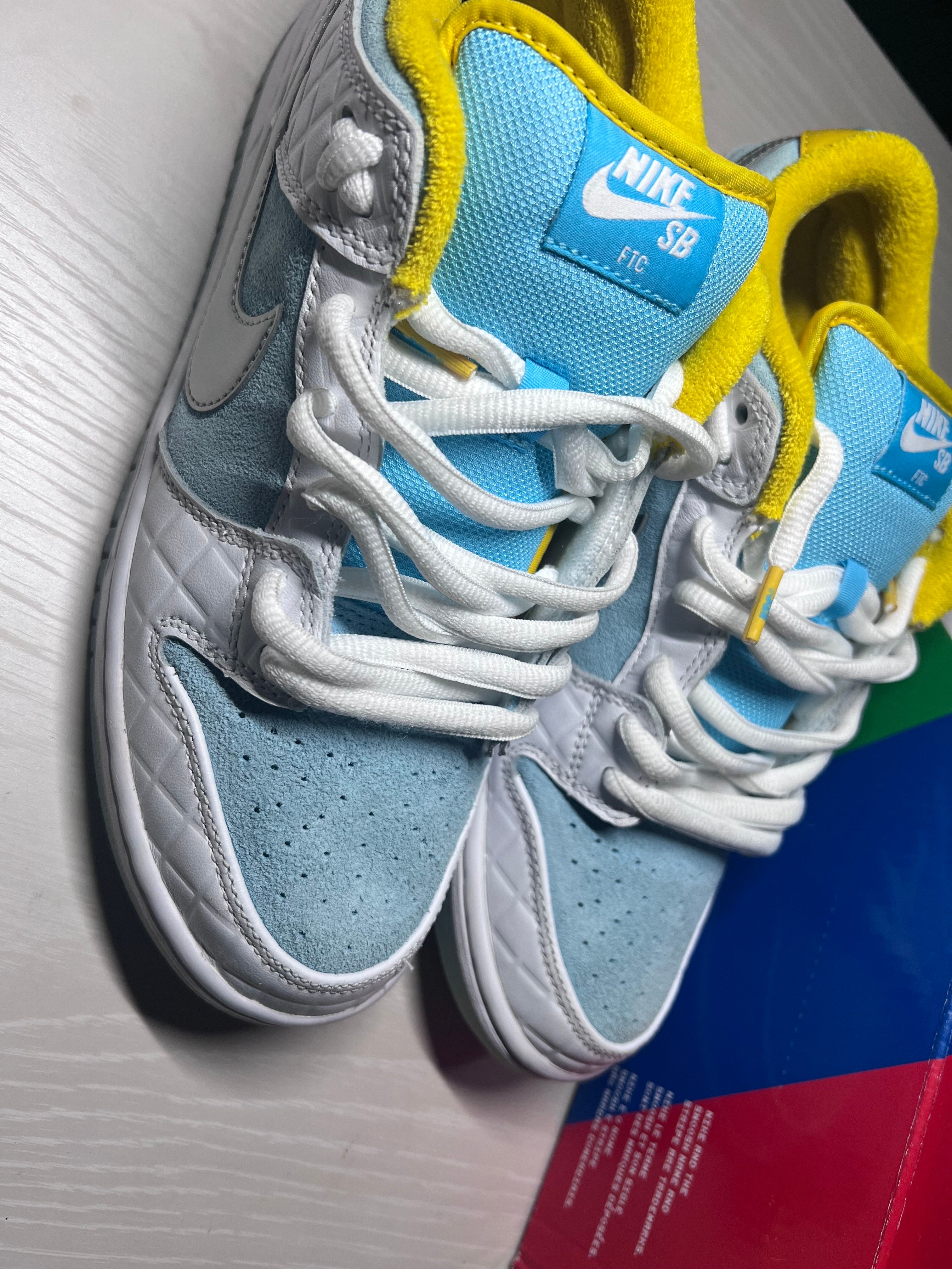 FTC × Nike SB Dunk Low "White/Blue"