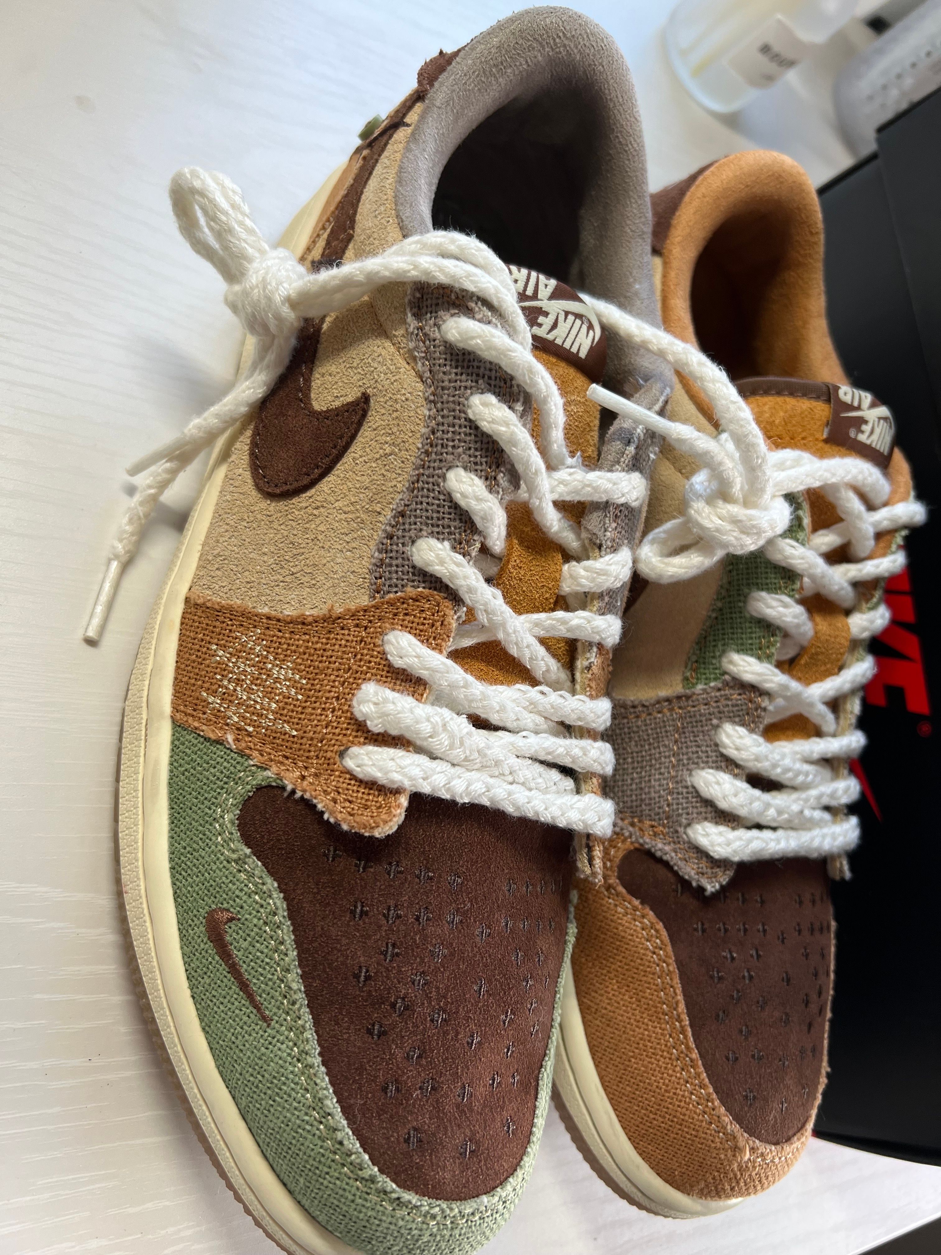 Zion Williamson × Nike Air Jordan 1 Low OG "Flax and Oil Green"