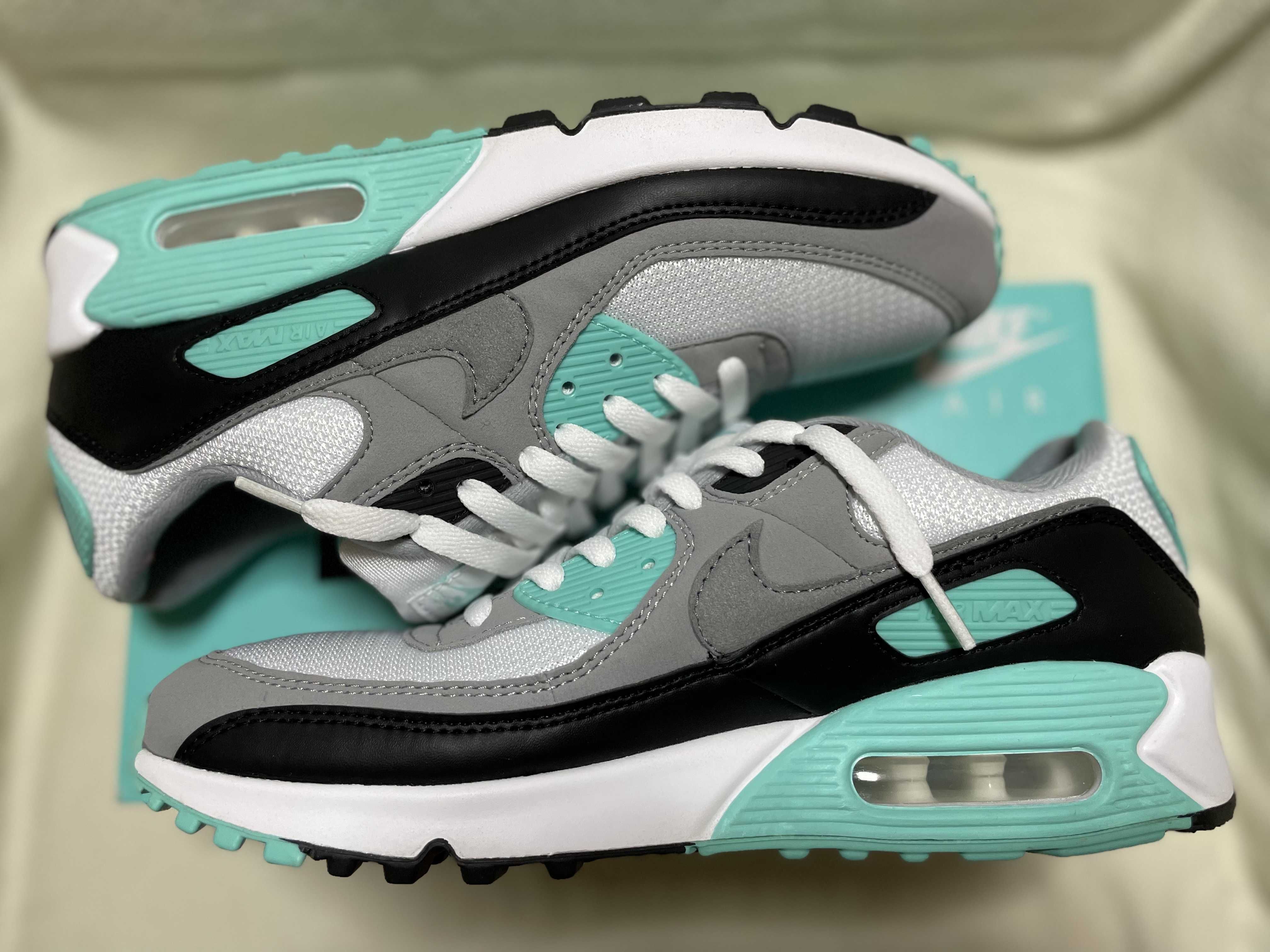 NIKE AIR MAX 90 "HYPER TURQUOISE/PARTICLE GREY"
