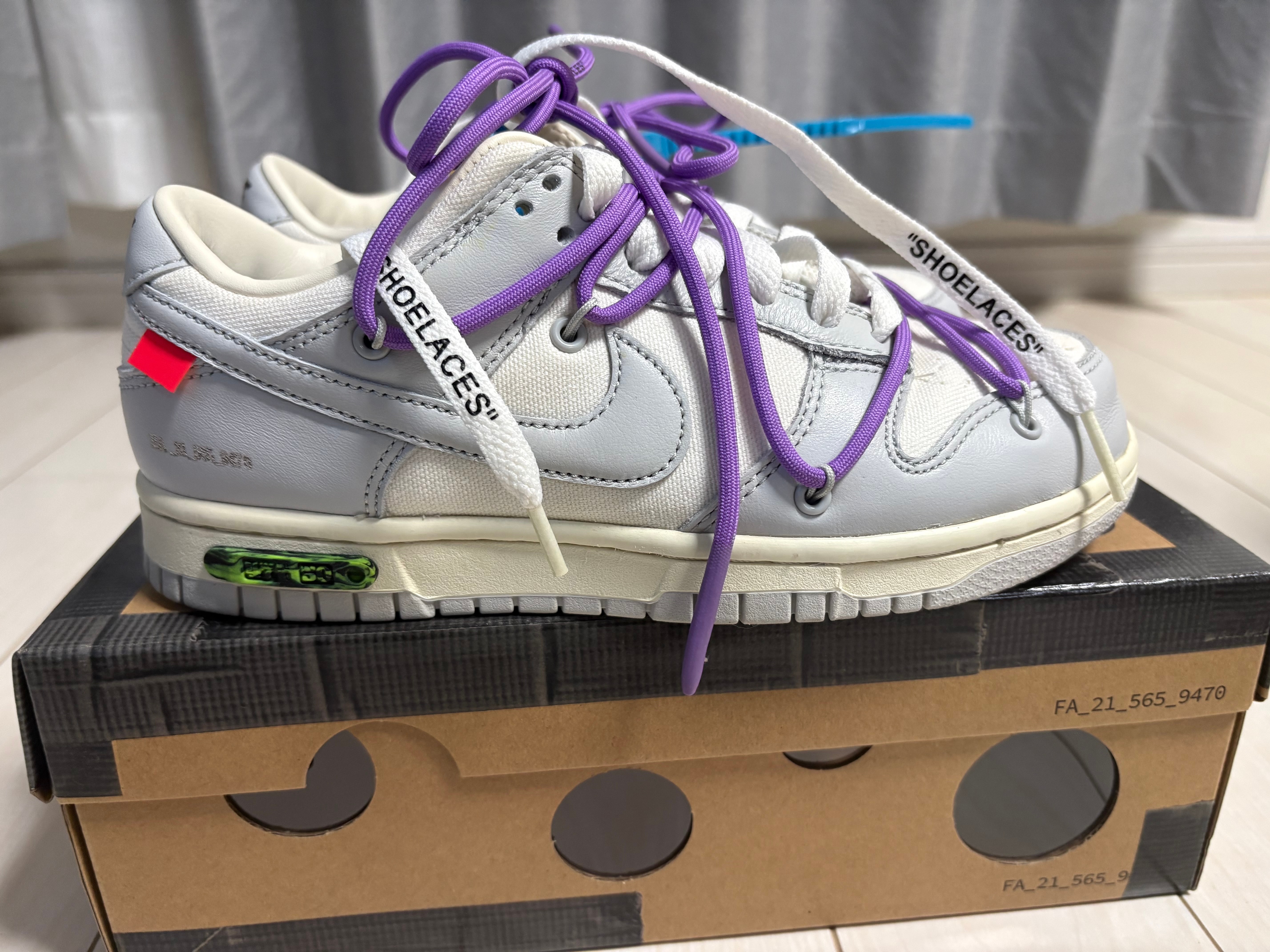 オフホワイト × ナイキ ダンク ロー "セイル/ニュートラルグレー"