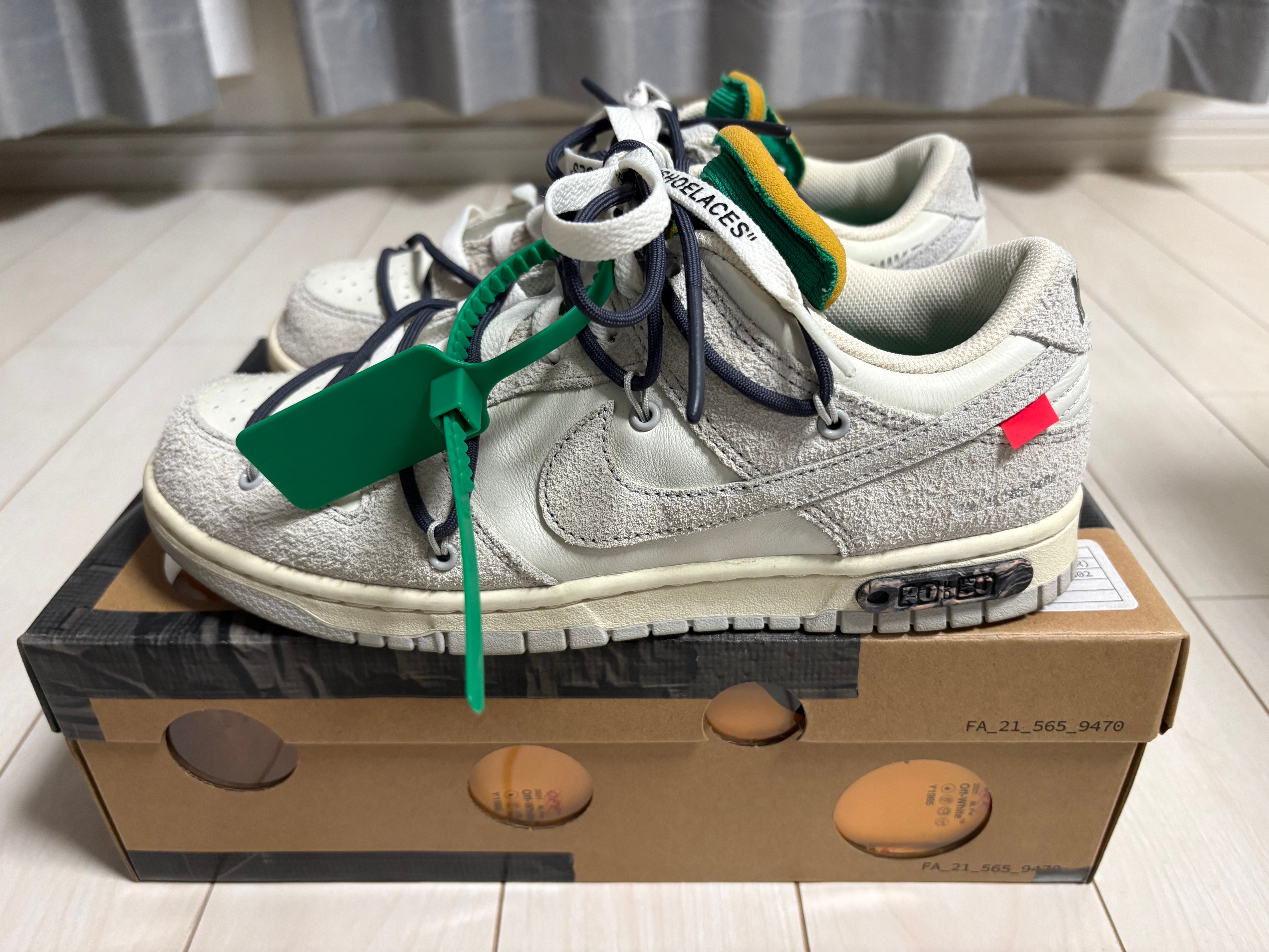 Off-White × Nike Dunk Low "Sail/Neutral Grey/Gridiron"
