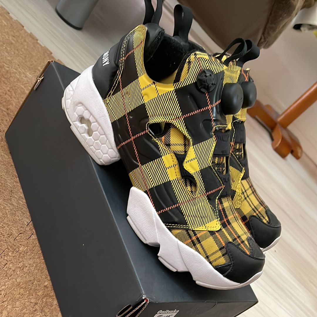 Reebok Instapump Fury Opening Ceremony "Plaid Yellow"