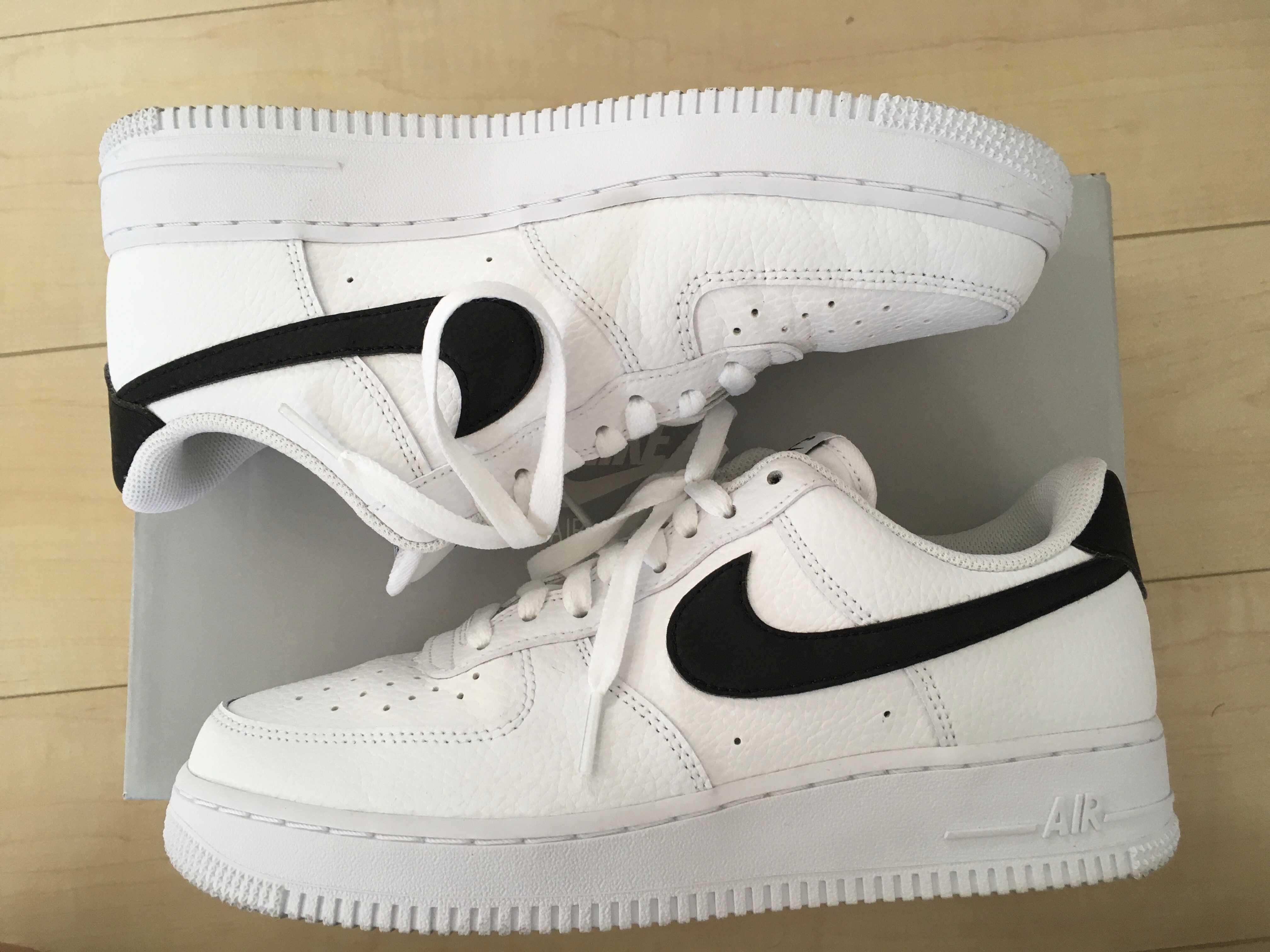 Nike Air Force 1 Low '07 "White Black Pebbled Leather"