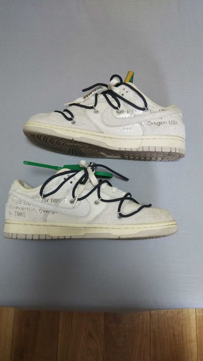 Off-White × Nike Dunk Low "Sail/Neutral Grey/Gridiron"