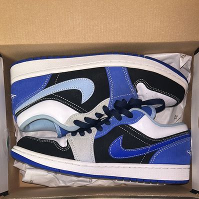 NIKE AIR JORDAN 1 LOW "WHITE/BLACK/BLUE"