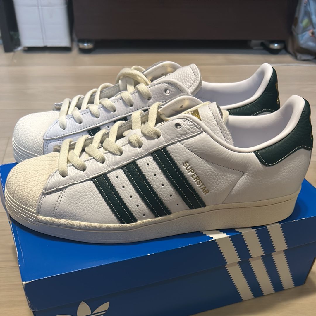 adidas Superstar "White/College Green/Gold Foil"