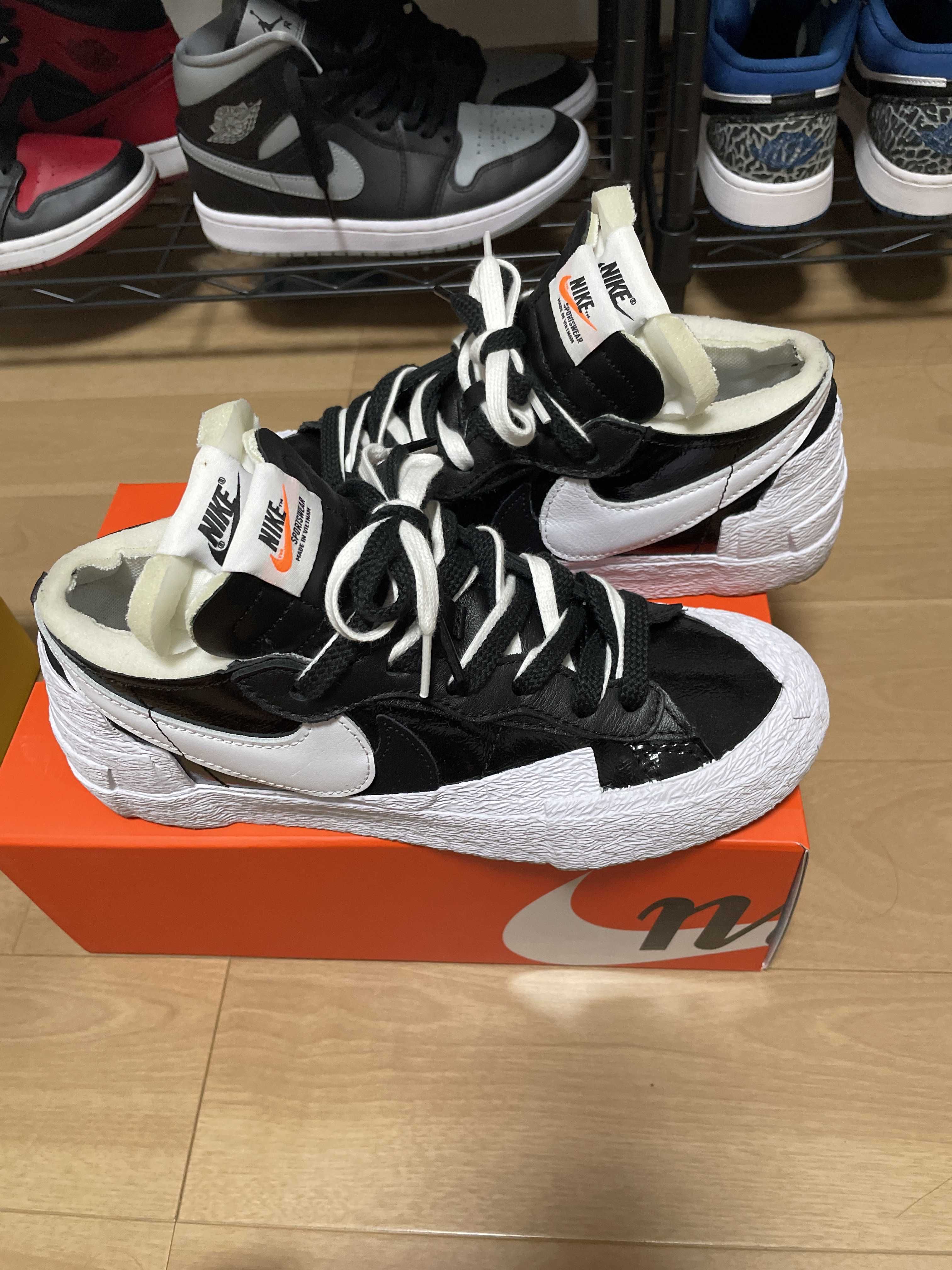 sacai × Nike Blazer Low "Black Patent Leather"