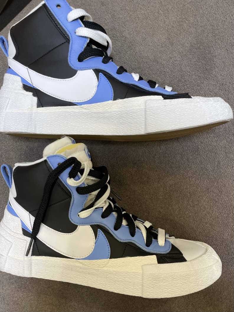 sacai × NIKE BLAZER MID "BLACK / BLUE"