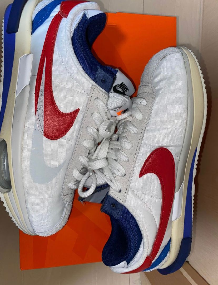 sacai × Nike Zoom Cortez "White and University Red"