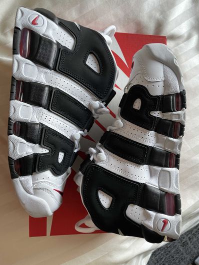 NIKE AIR MORE UPTEMPO "WHITE/BLACK/UNIVERSITY RED"(2020)