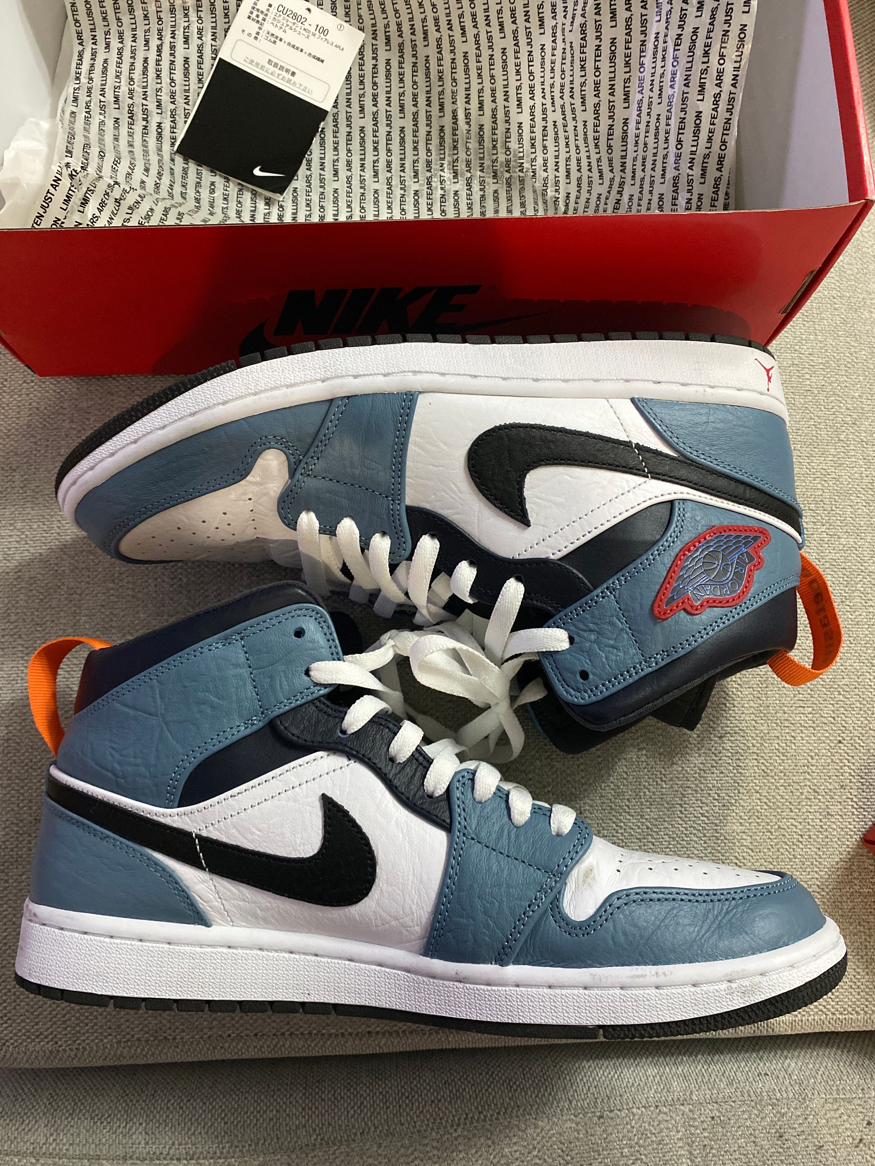 FACETASM × Nike Air Jordan 1 Mid "White/Navy"