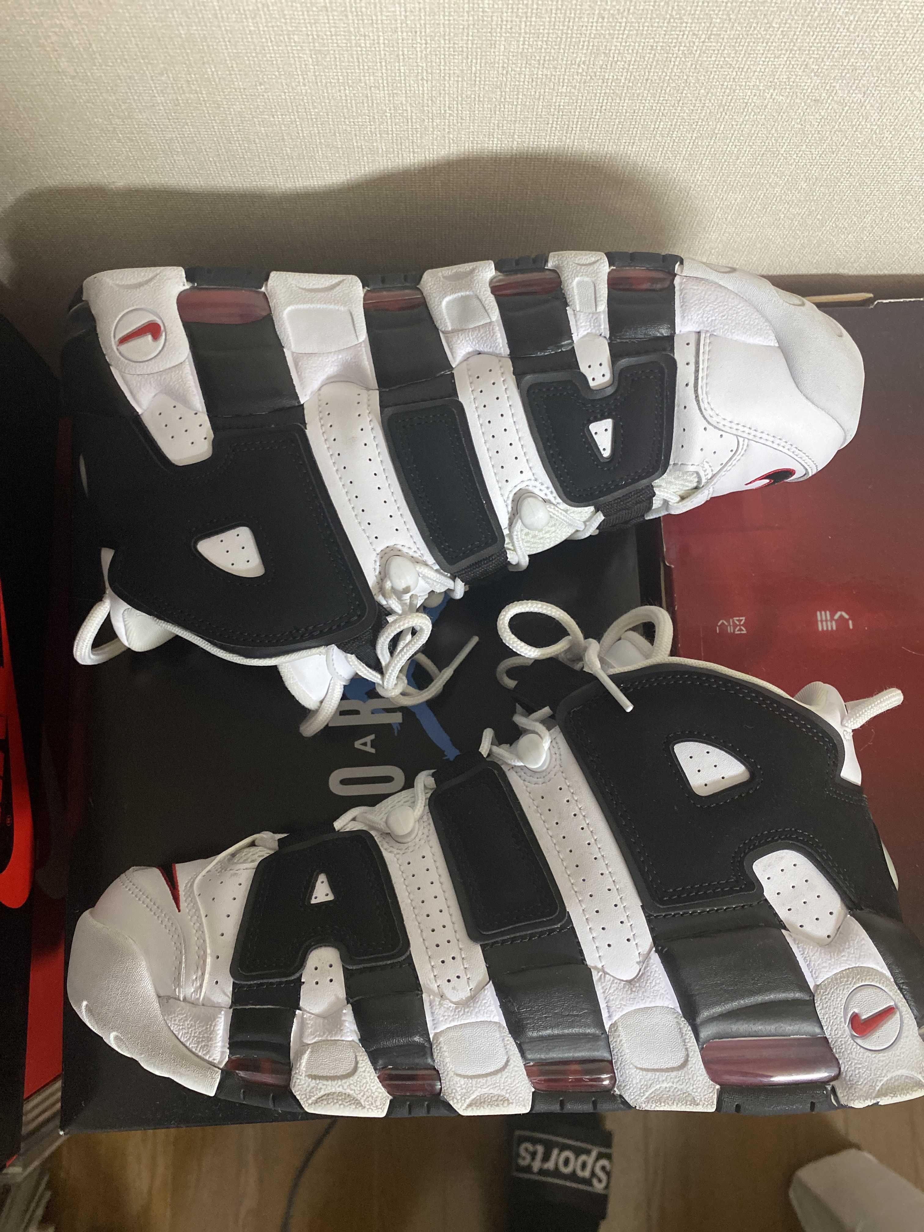 NIKE AIR MORE UPTEMPO "WHITE/BLACK/UNIVERSITY RED"(2020)
