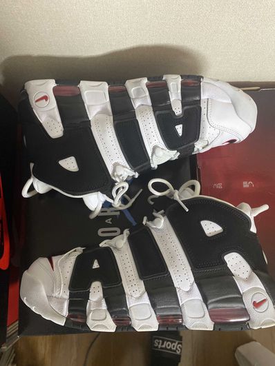 NIKE AIR MORE UPTEMPO "WHITE/BLACK/UNIVERSITY RED"(2020)