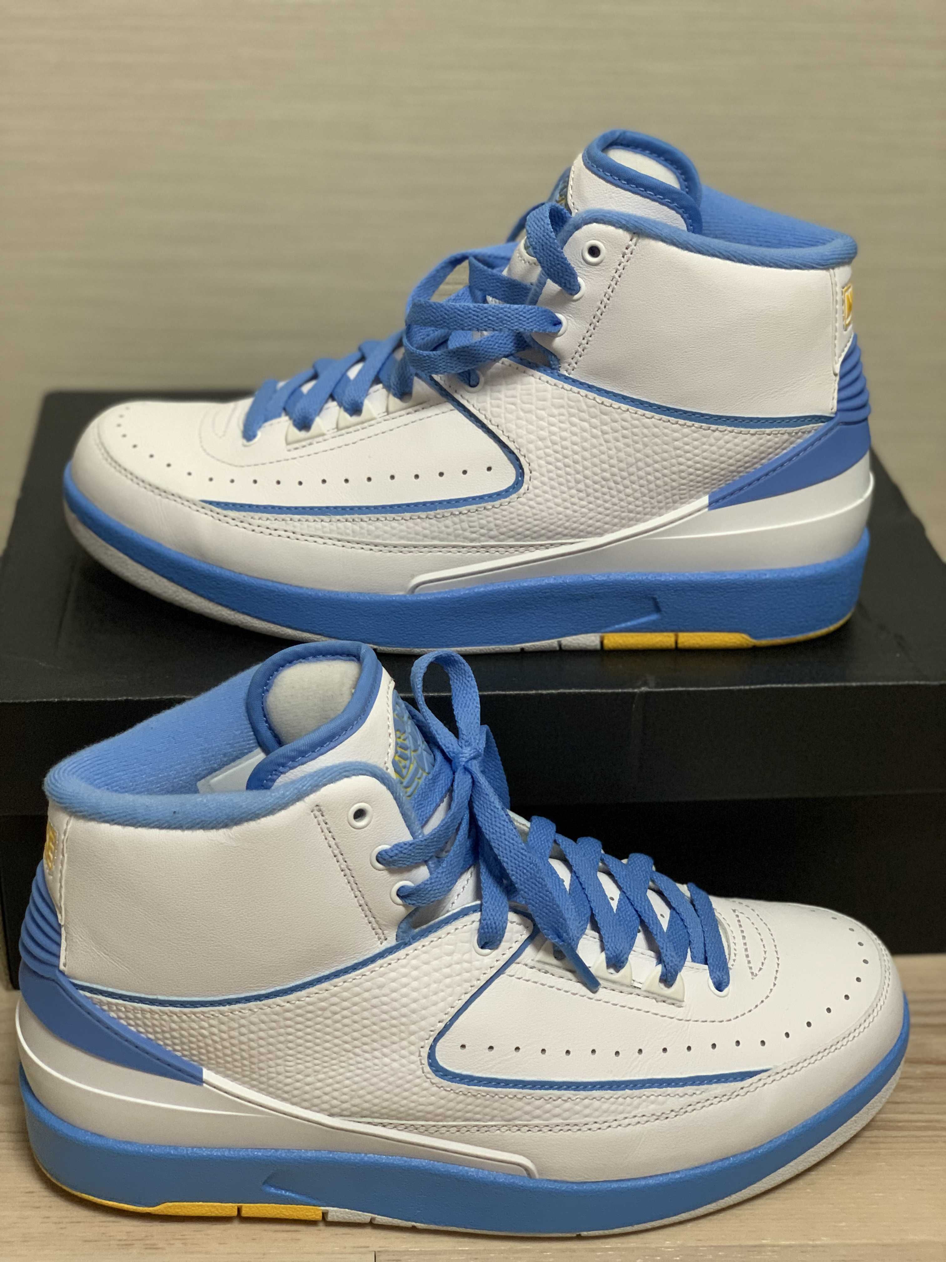 Nike Air Jordan 2 Retro Melo White/Varsity Maize/University Blue (2018)