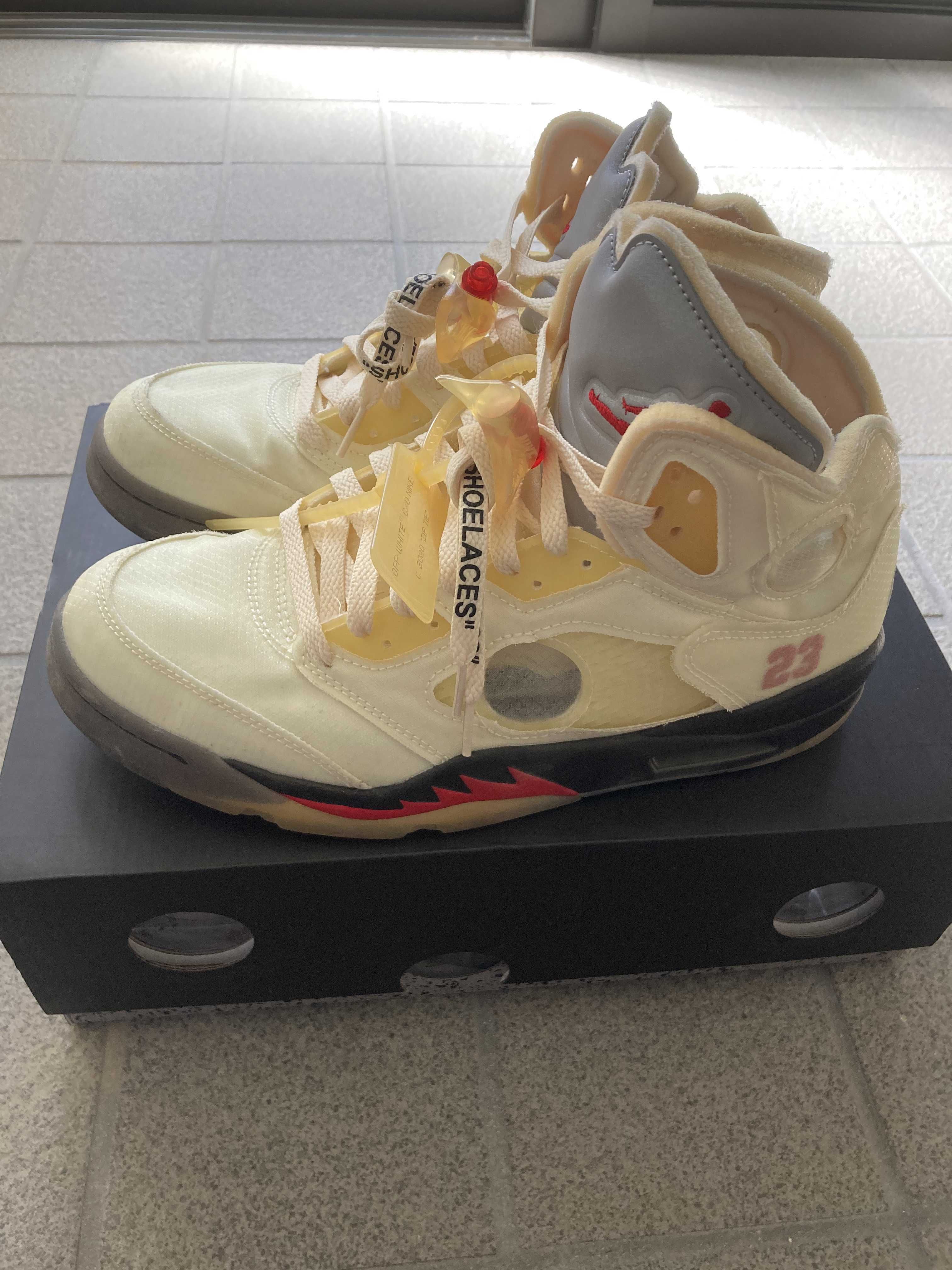 Off-White × Nike Air Jordan 5 "Sail"  