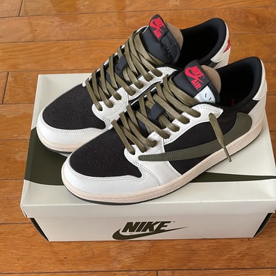 Travis Scott × Nike Women's Air Jordan 1 Low OG "Medium Olive"
