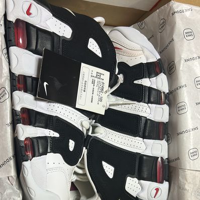 NIKE AIR MORE UPTEMPO "WHITE/BLACK/UNIVERSITY RED"(2020)