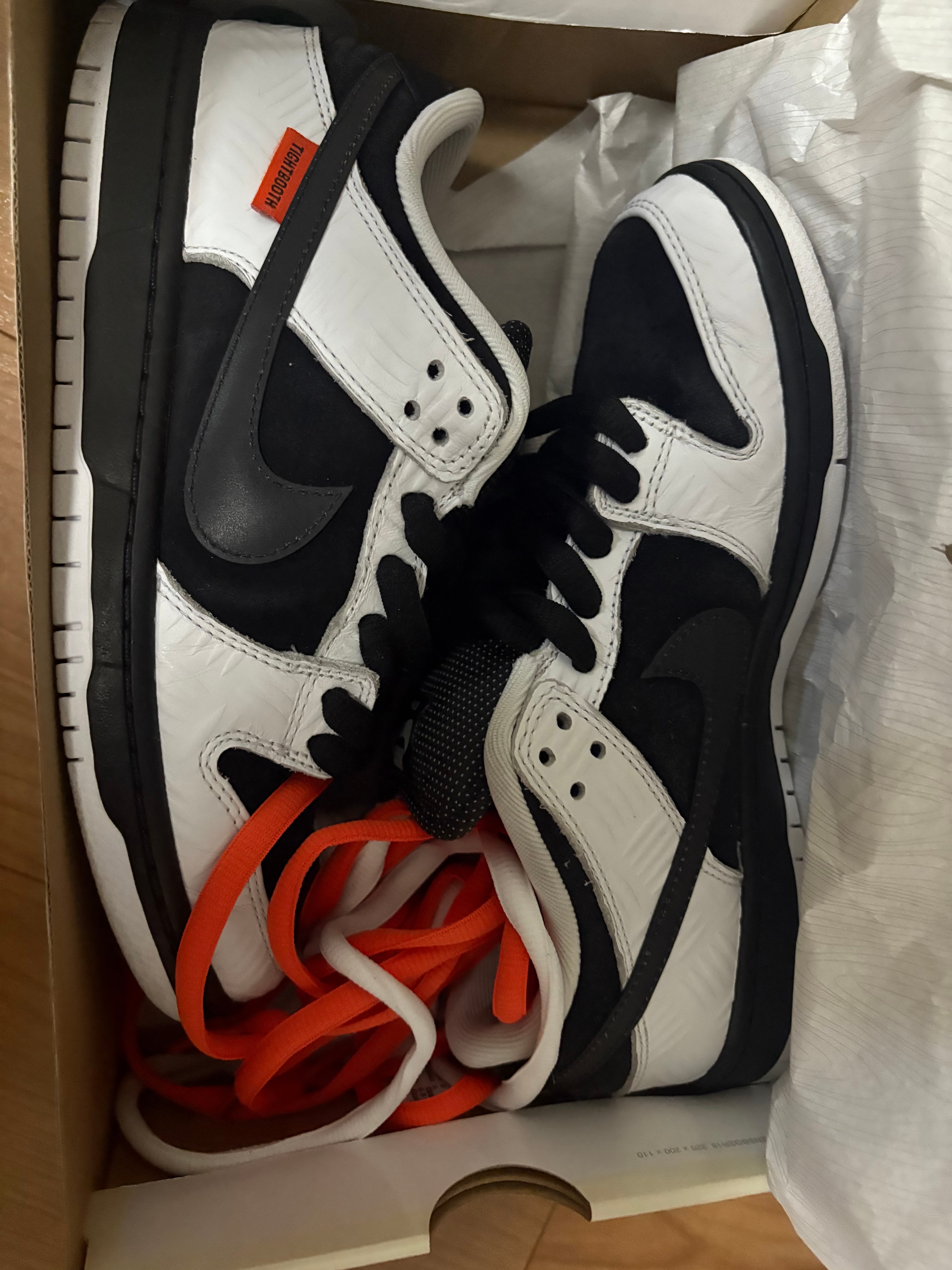 TIGHTBOOTH × Nike SB Dunk Low Pro QS "Black and White"