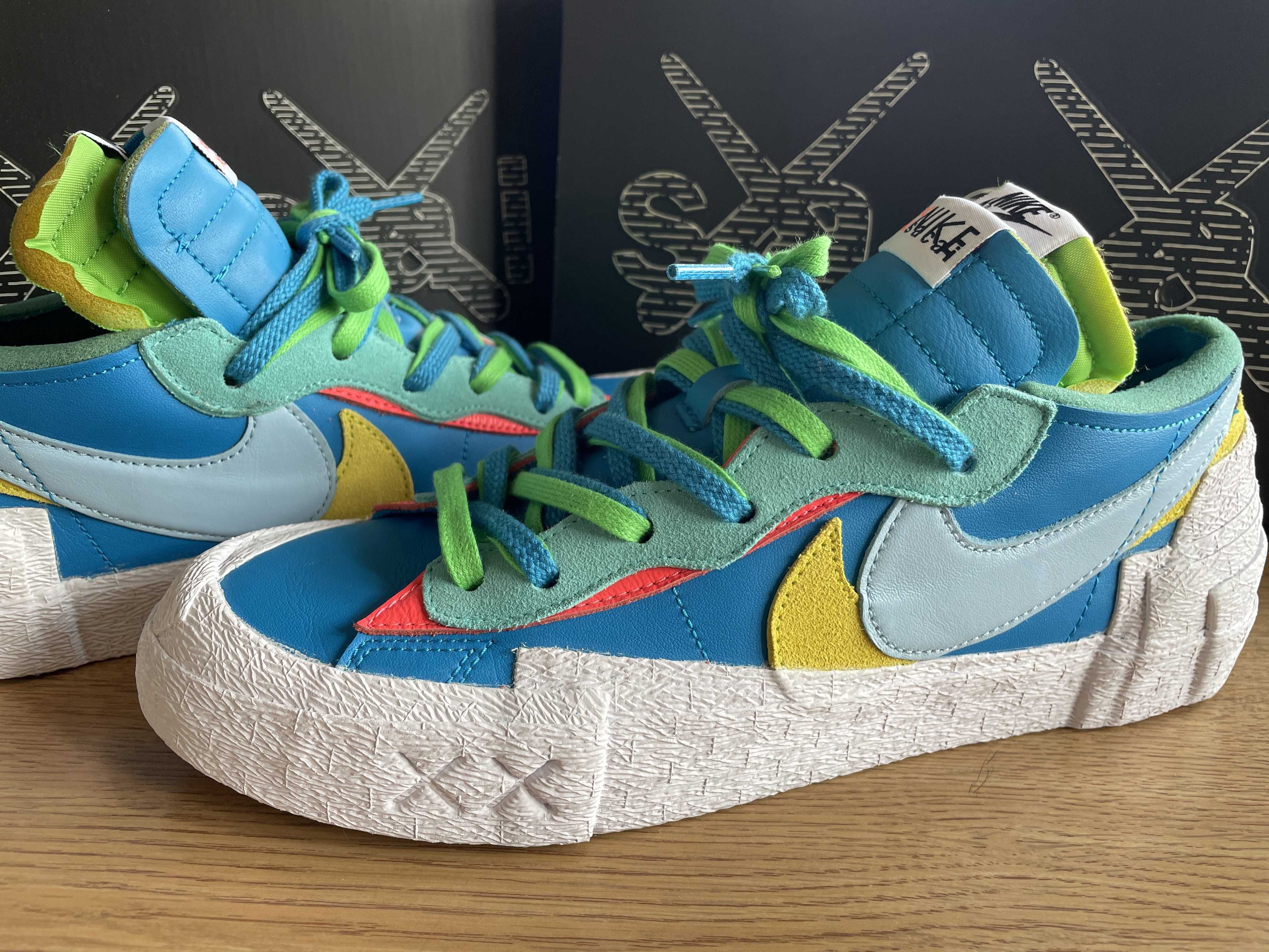 KAWS × sacai × Nike Blazer Low "Neptune Blue"