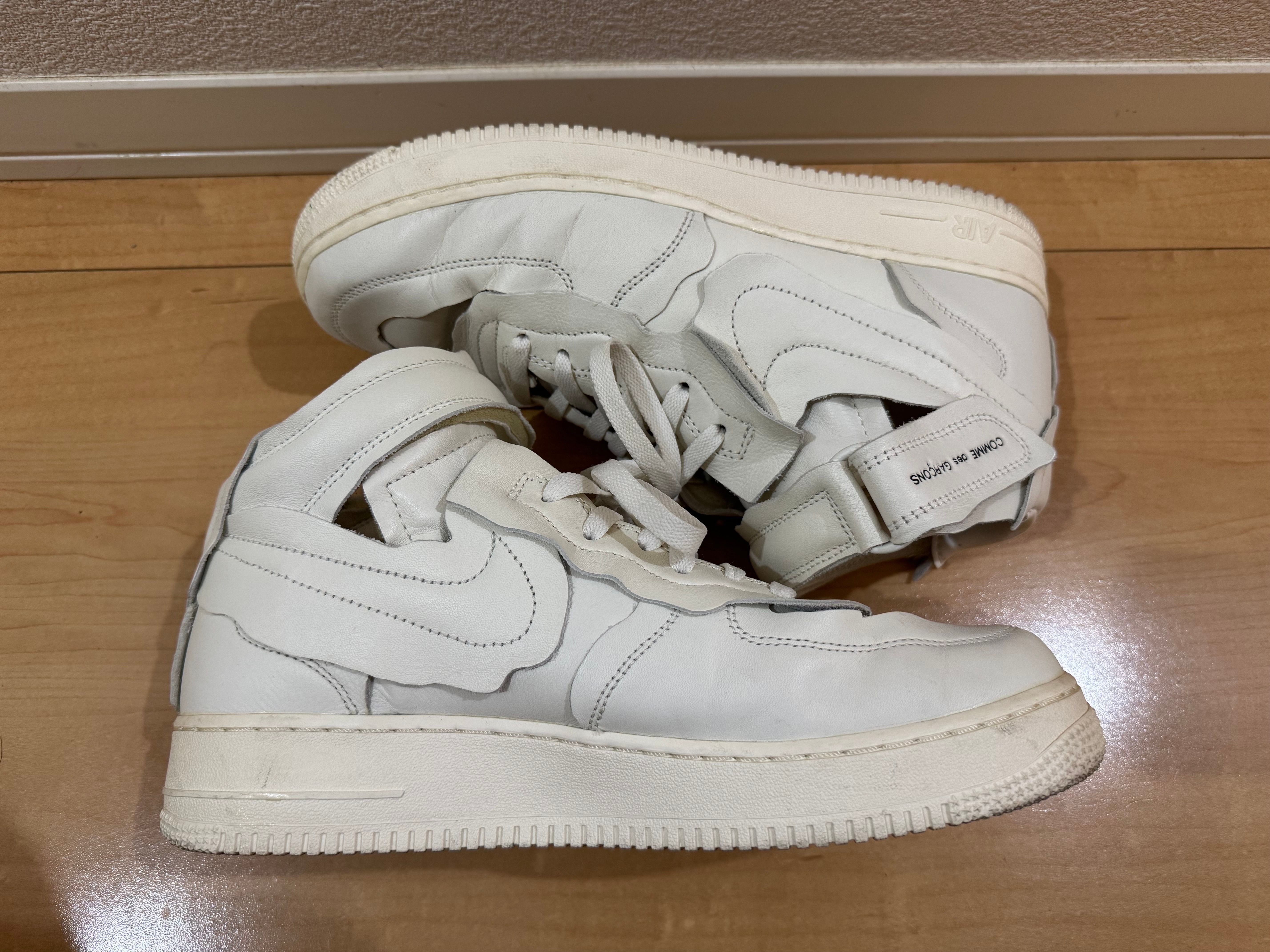 COMME des GARCONS × Nike Air Force 1 Mid "White" 