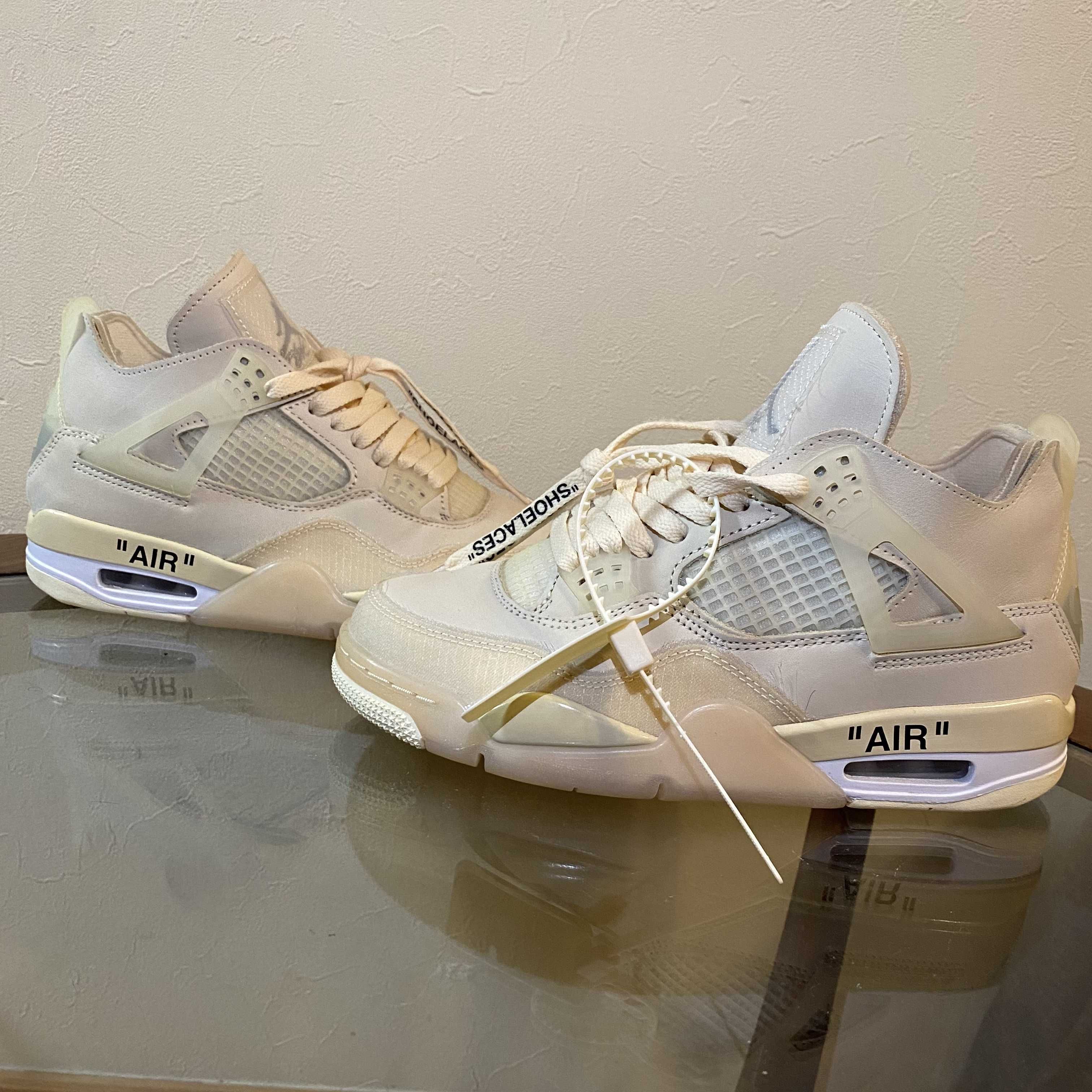 Off-White × Nike Women's Air Jordan 4 SP "Sail"