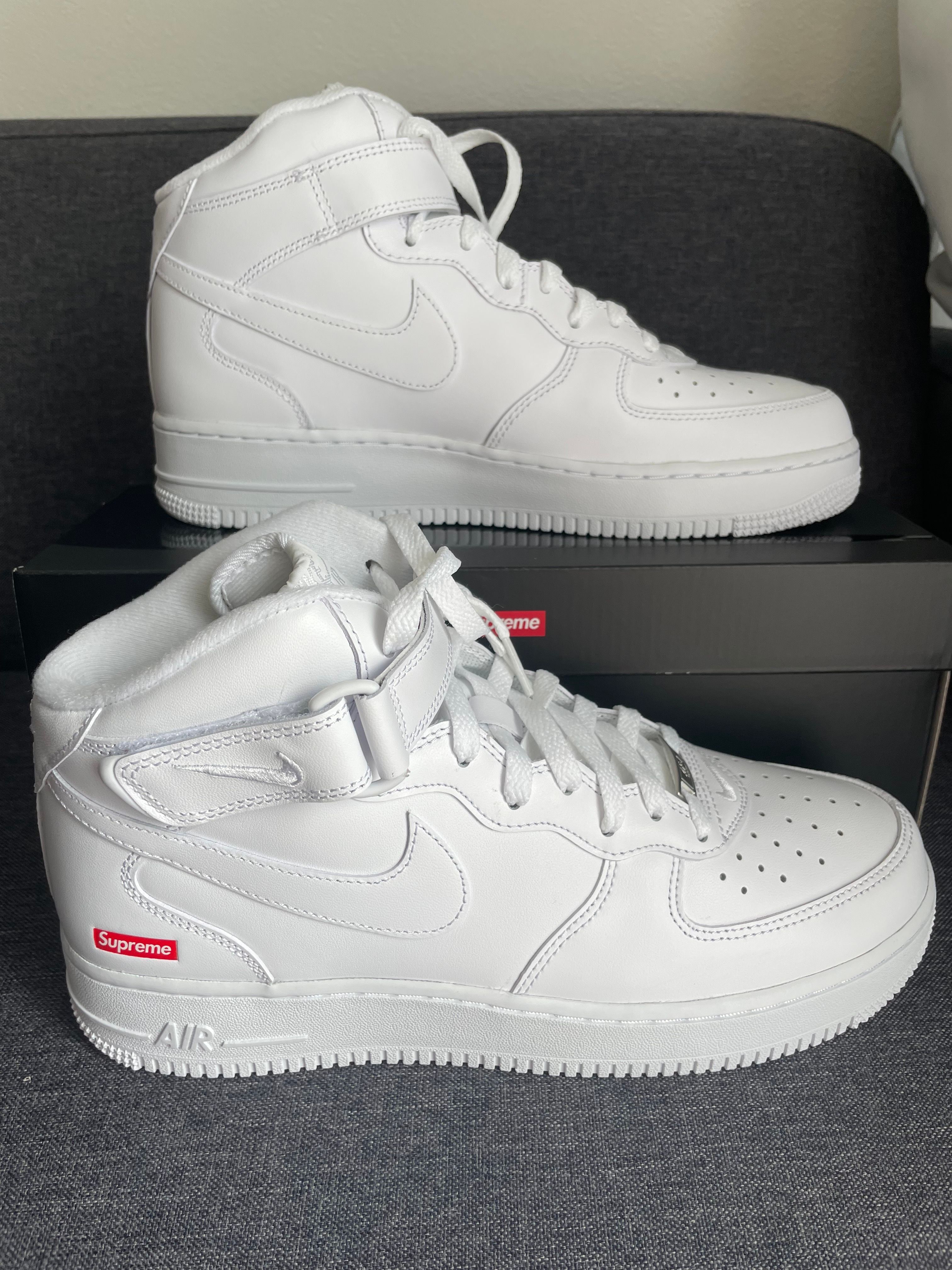 Supreme × Nike Air Force 1 Mid "White" FW24