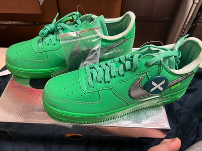 Off-White × Nike Air Force 1 Low "Brooklyn/Light Green Spark"
