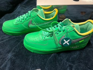 Off-White × Nike Air Force 1 Low "Brooklyn/Light Green Spark"