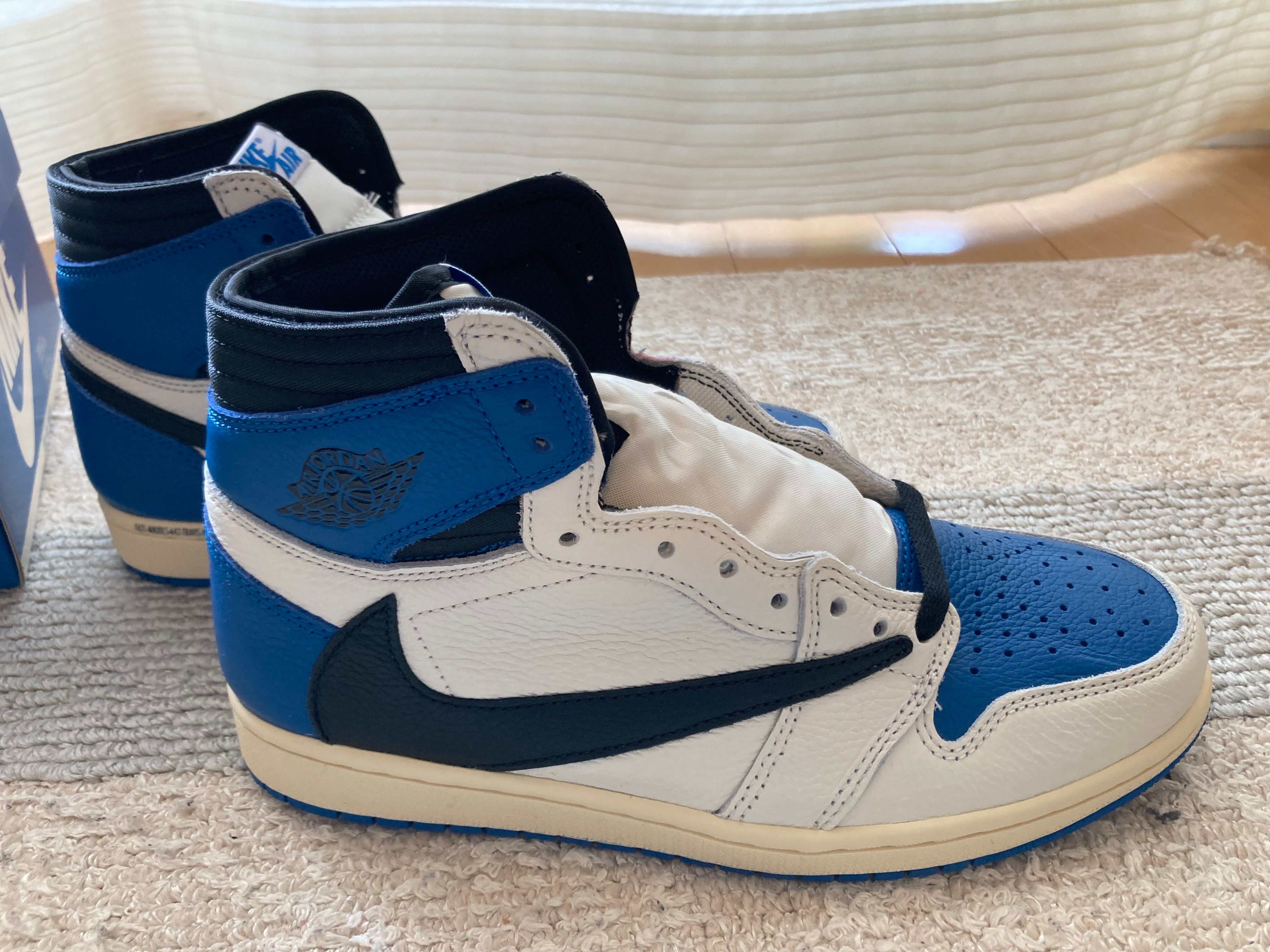 Travis Scott × fragment design × Nike Air Jordan 1 Retro High OG SP "Military Blue"
