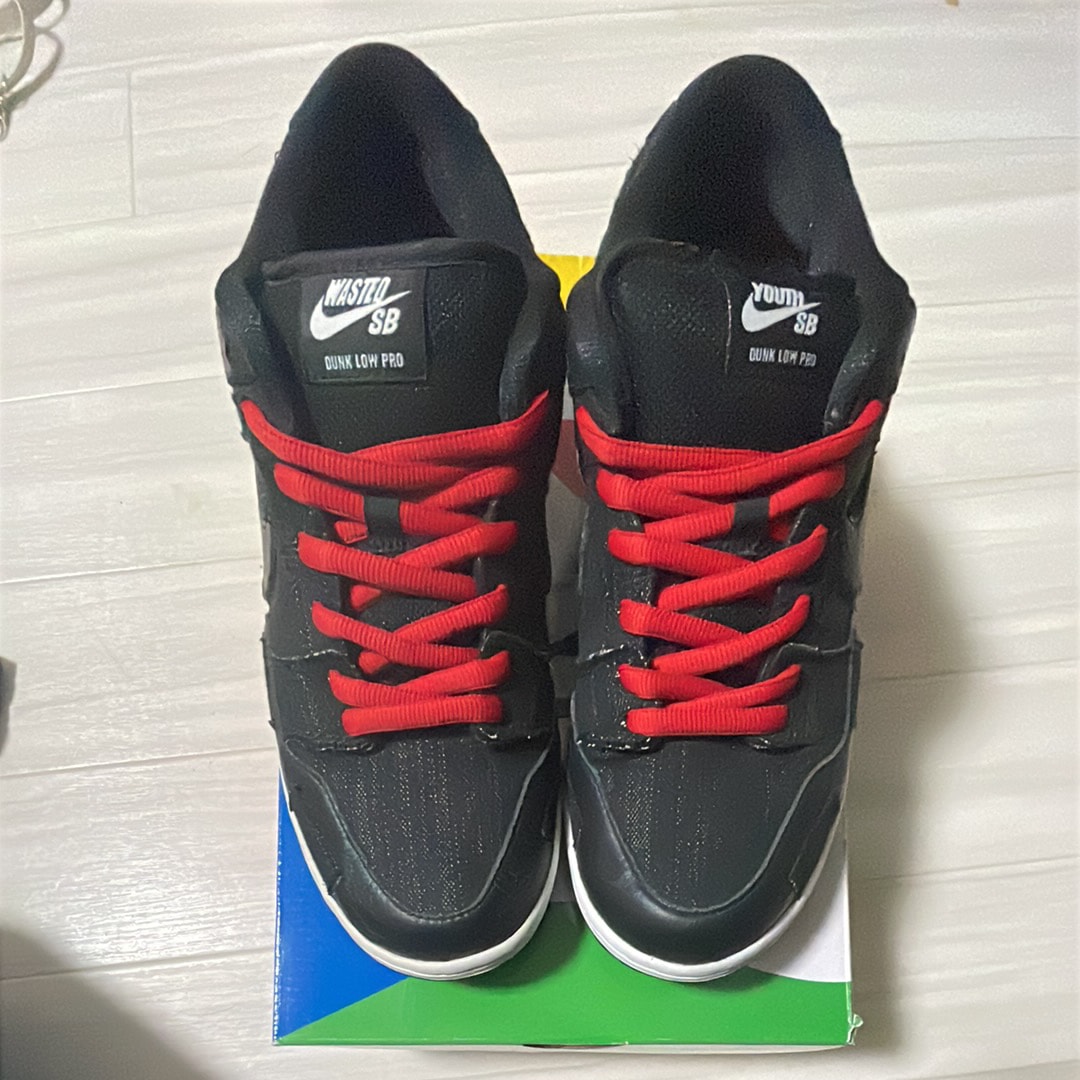 ウェイステッドユース × ナイキ SB ダンク ロー "ブラックデニム" / ヴェルディ