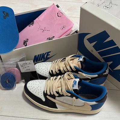Travis Scott × fragment design × Nike Air Jordan 1 Low OG SP "Military Blue"