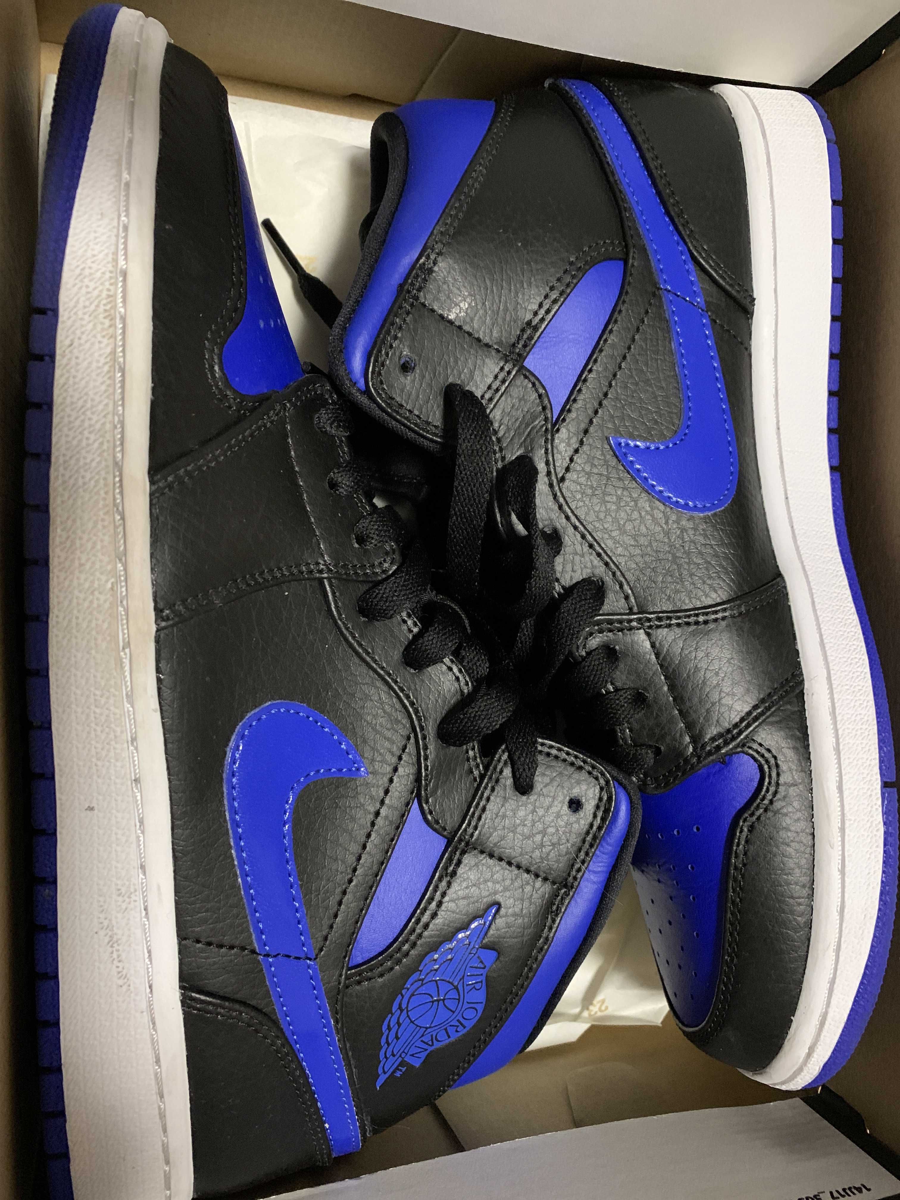 NIKE AIR JORDAN 1 MID "BLACK/BLUE"