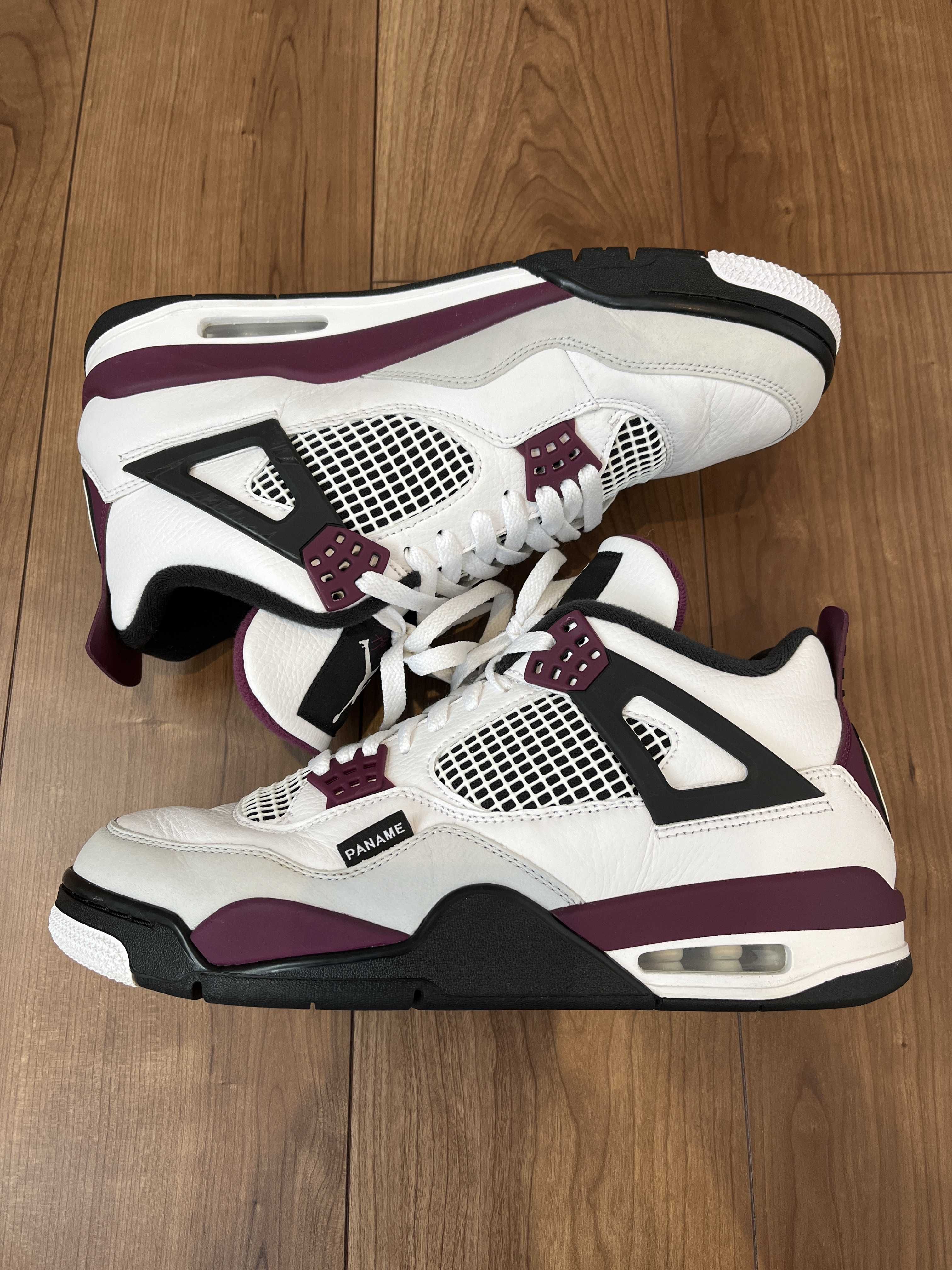 Paris Saint Germain ×Nike Air Jordan 4 Retro "White/Bordeaux/Neutral Gray"