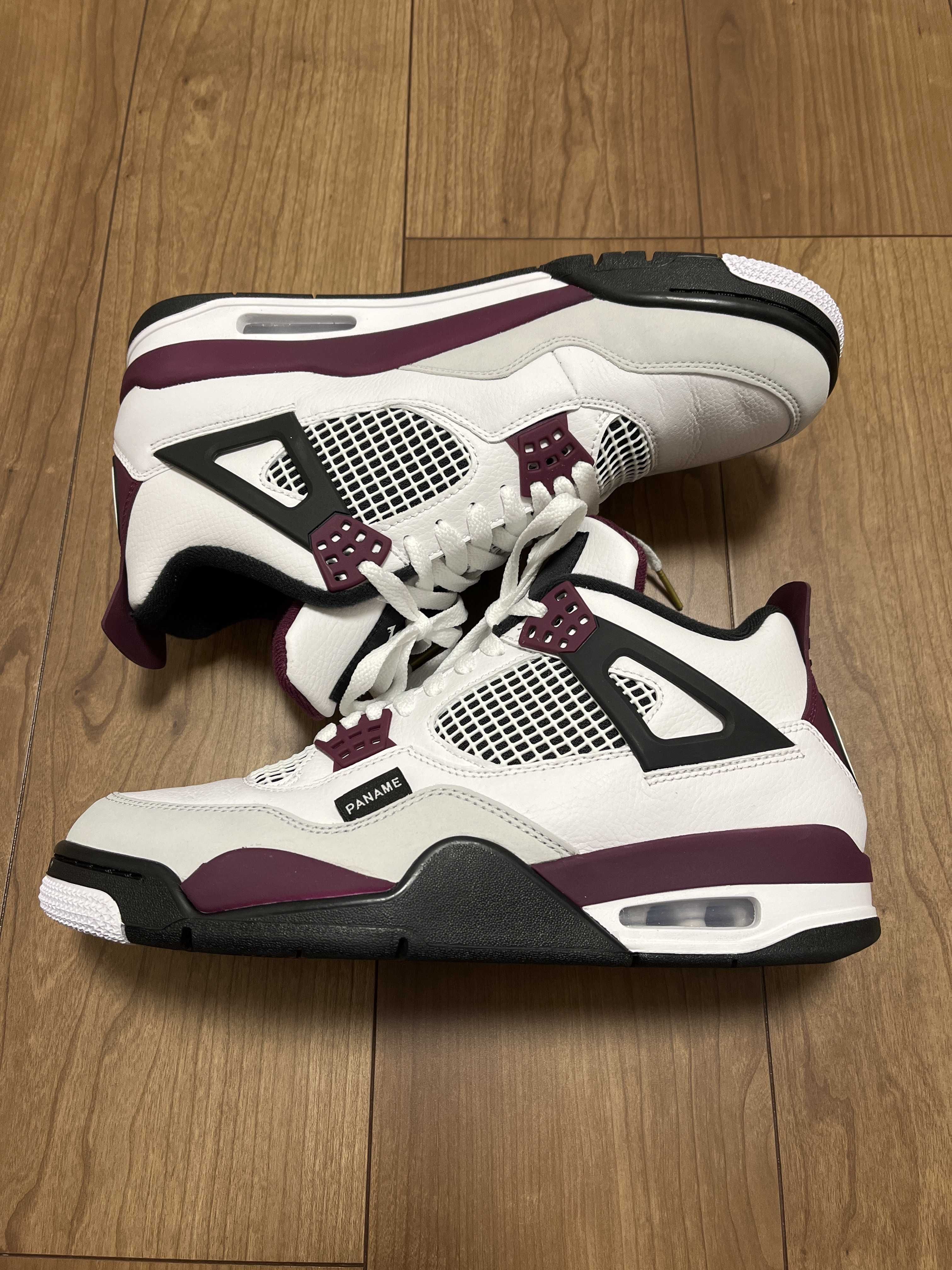 Paris Saint Germain ×Nike Air Jordan 4 Retro "White/Bordeaux/Neutral Gray"