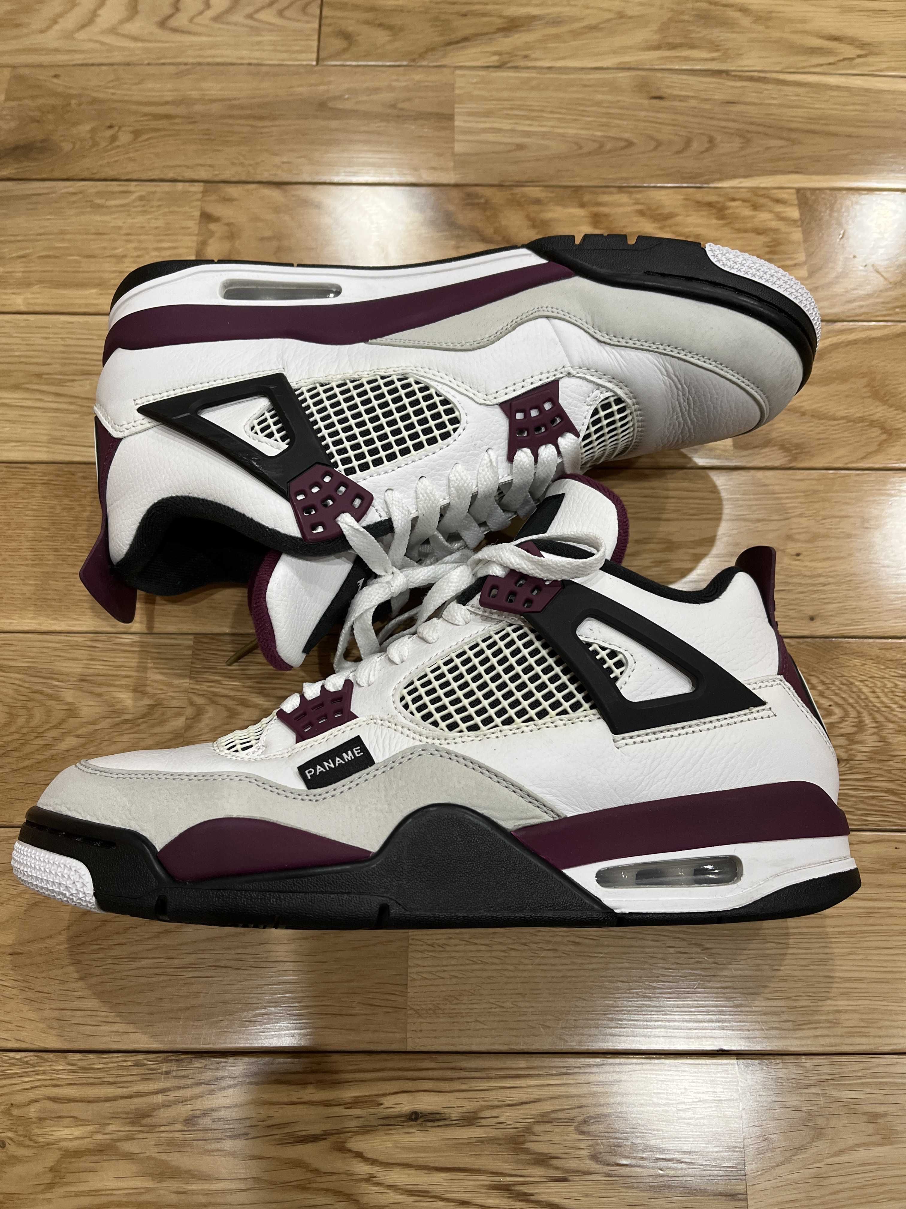 Paris Saint Germain ×Nike Air Jordan 4 Retro "White/Bordeaux/Neutral Gray"
