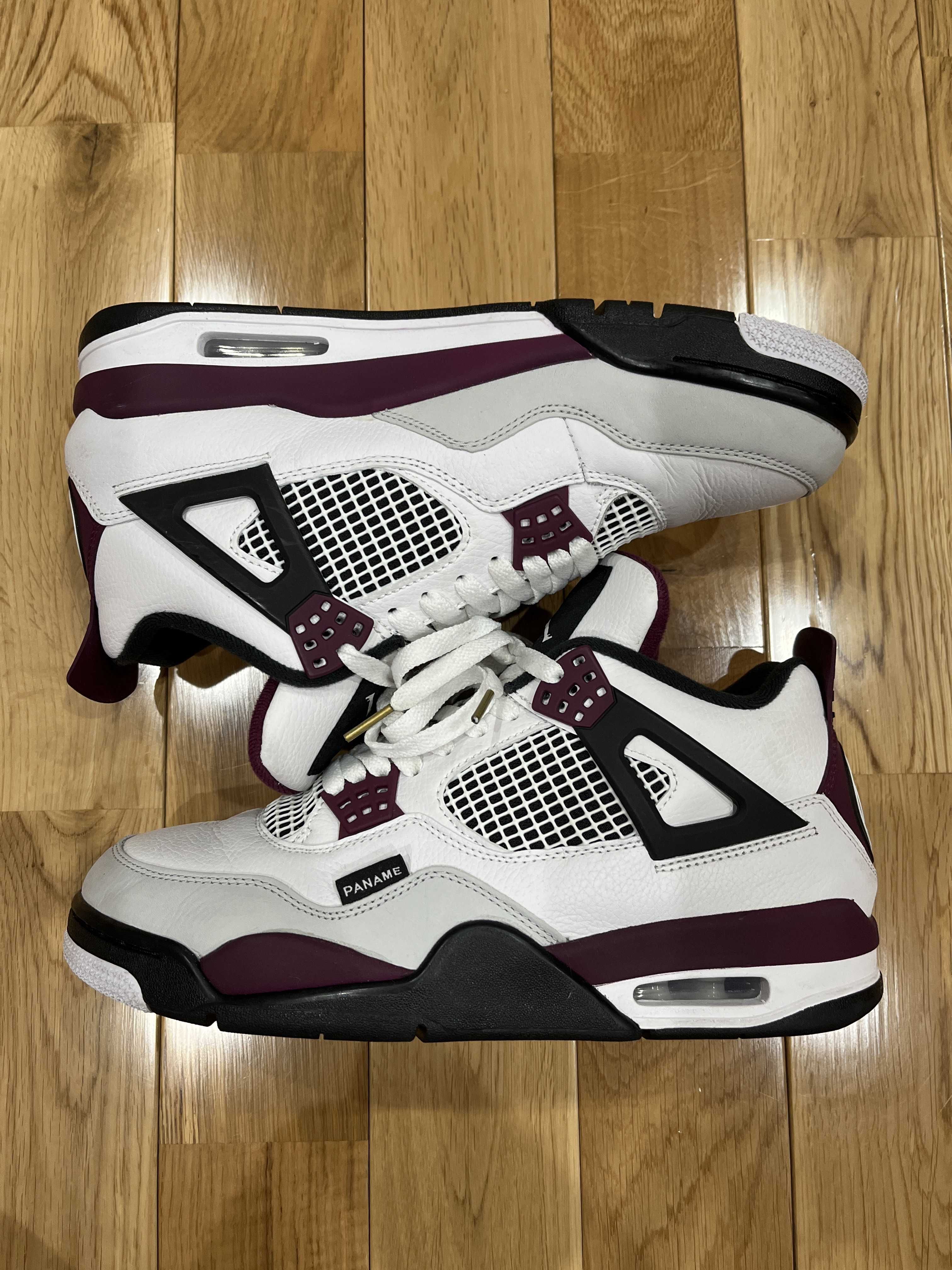 Paris Saint Germain ×Nike Air Jordan 4 Retro "White/Bordeaux/Neutral Gray"