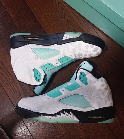 Nike Air Jordan 5 "White/Black/Island Green"