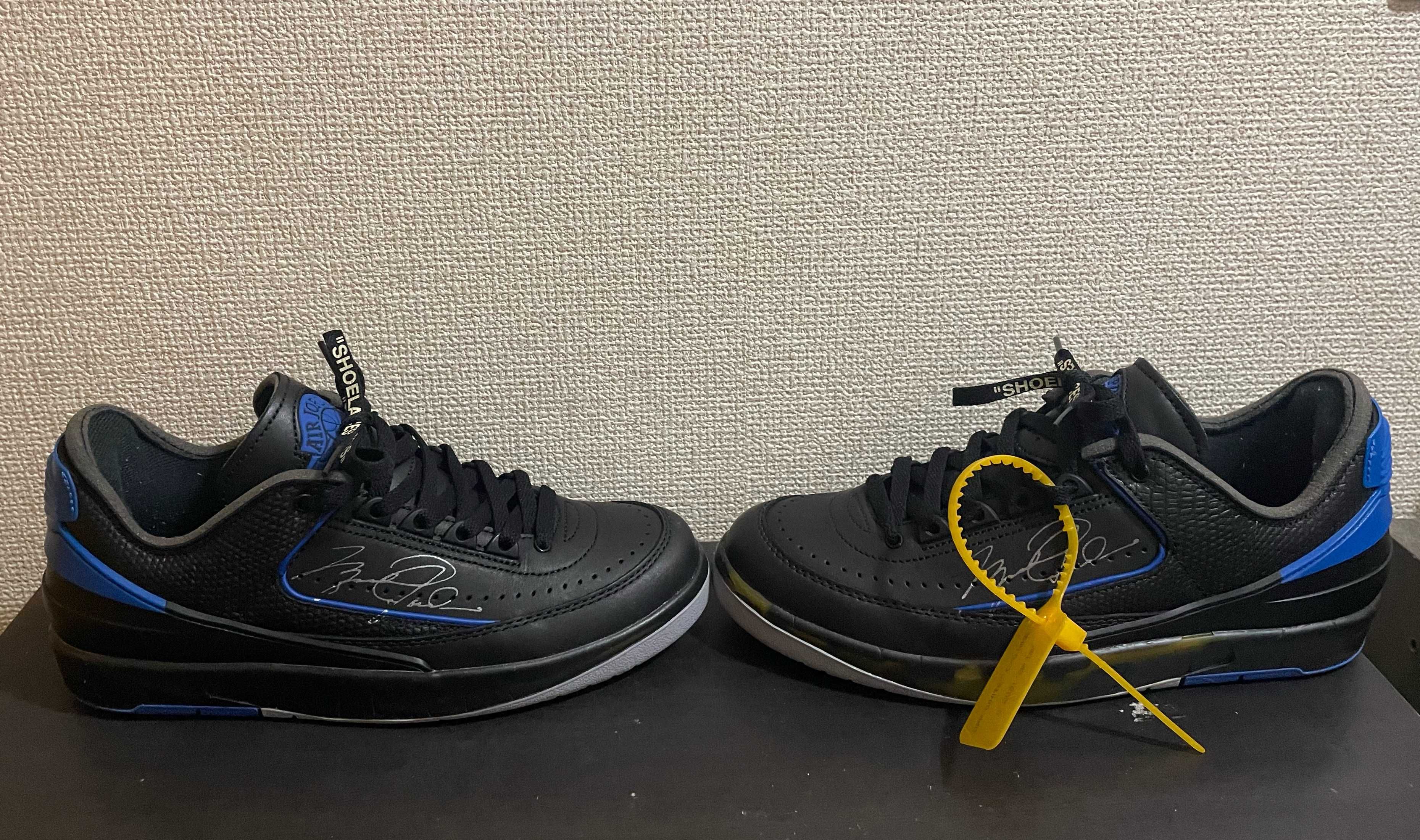 Off-White × Nike Air Jordan 2 Low "Black and Varsity Royal"