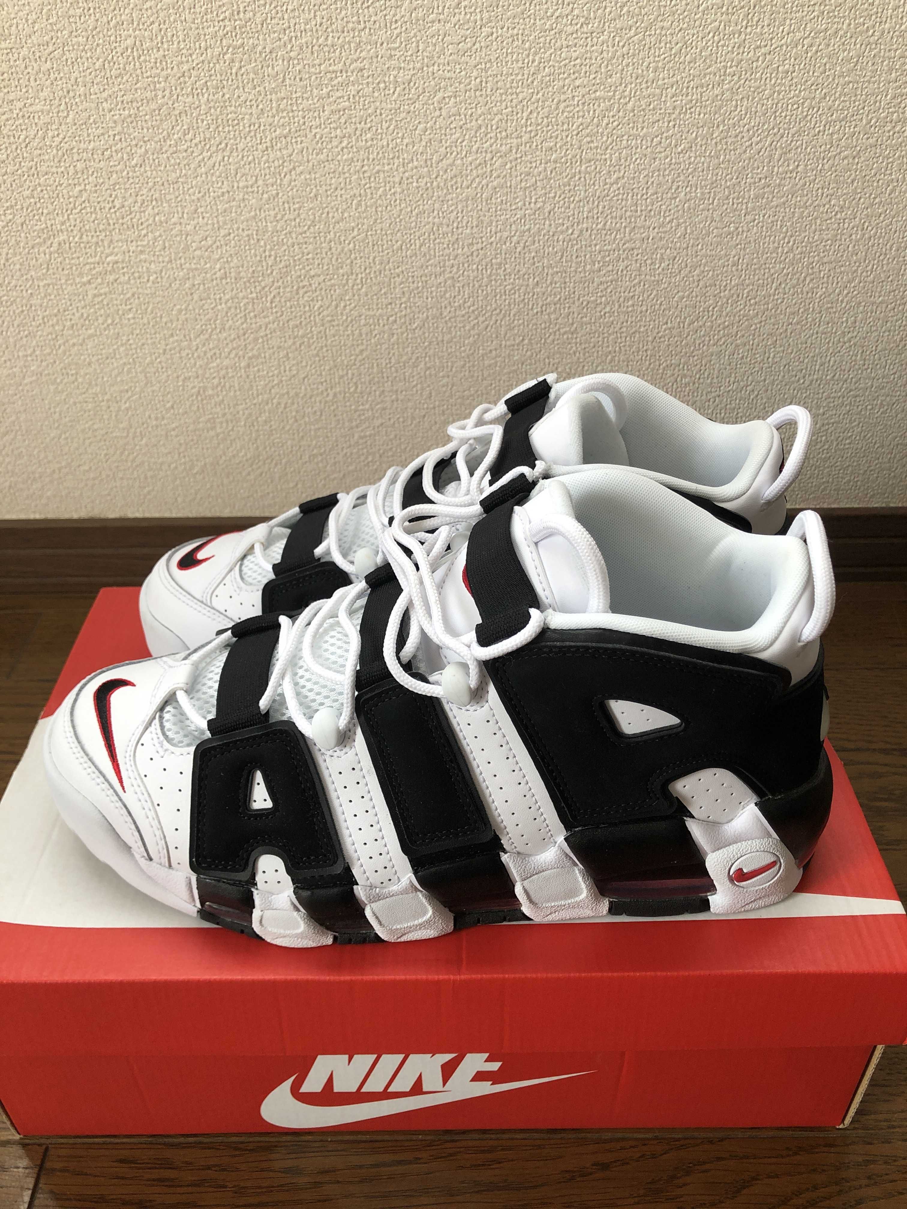 NIKE AIR MORE UPTEMPO "WHITE/BLACK/UNIVERSITY RED"(2020)
