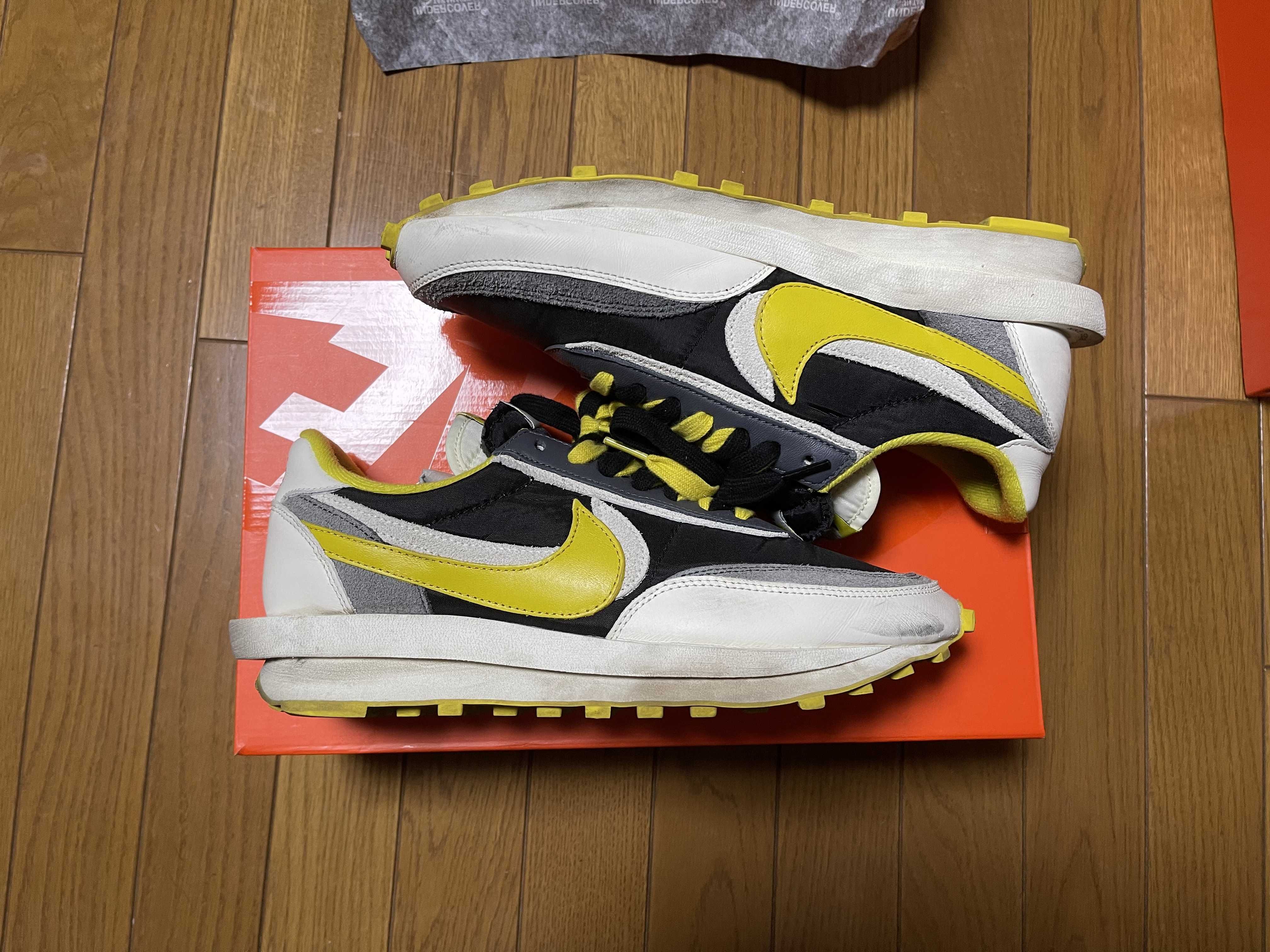 UNDERCOVER × sacai × Nike LD Waffle "Black/Sail-Dark Grey-Bright Citron"