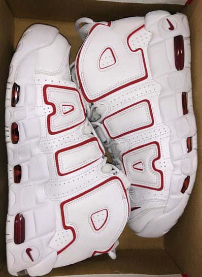 NIKE AIR MORE UPTEMPO "WHITE/VARSITY RED" (2021)